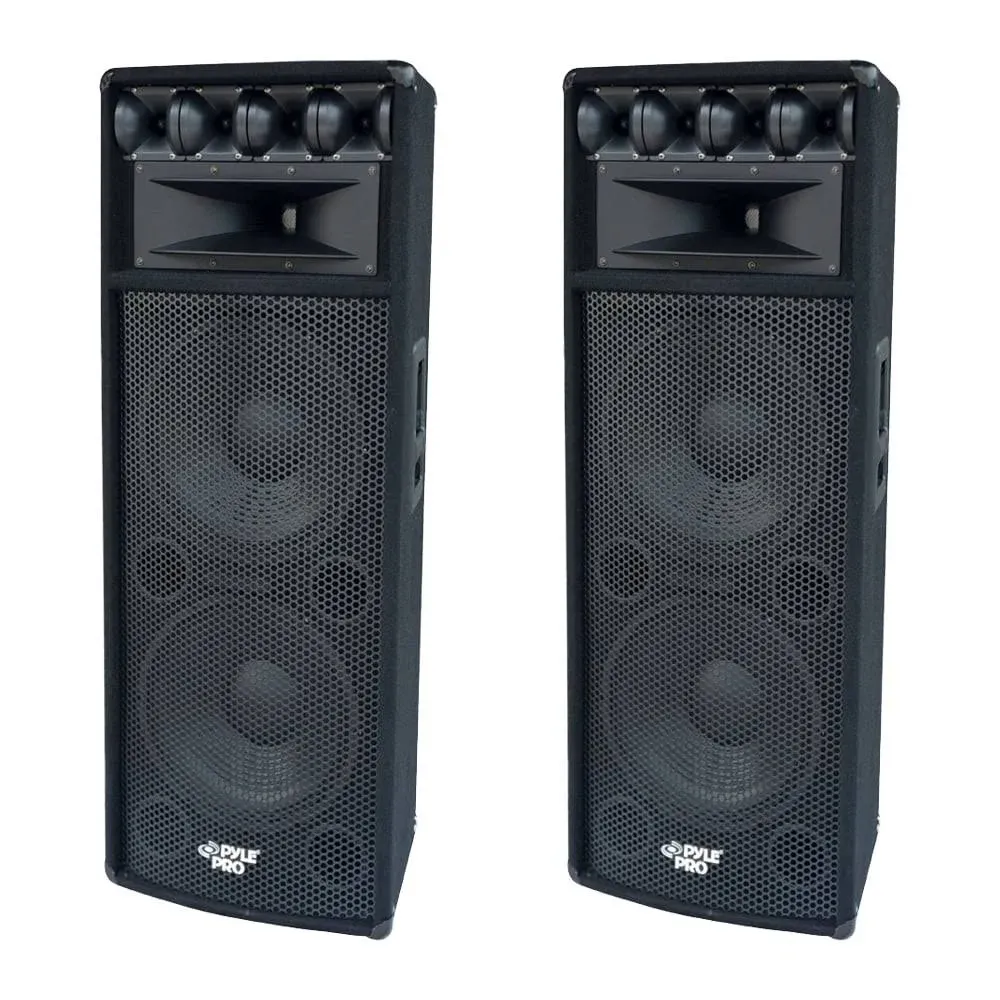 Pyle PADH212 1600W Outdoor 7 Way PA Loud-Speaker Cabinet Sound System Dual 12" Woofers