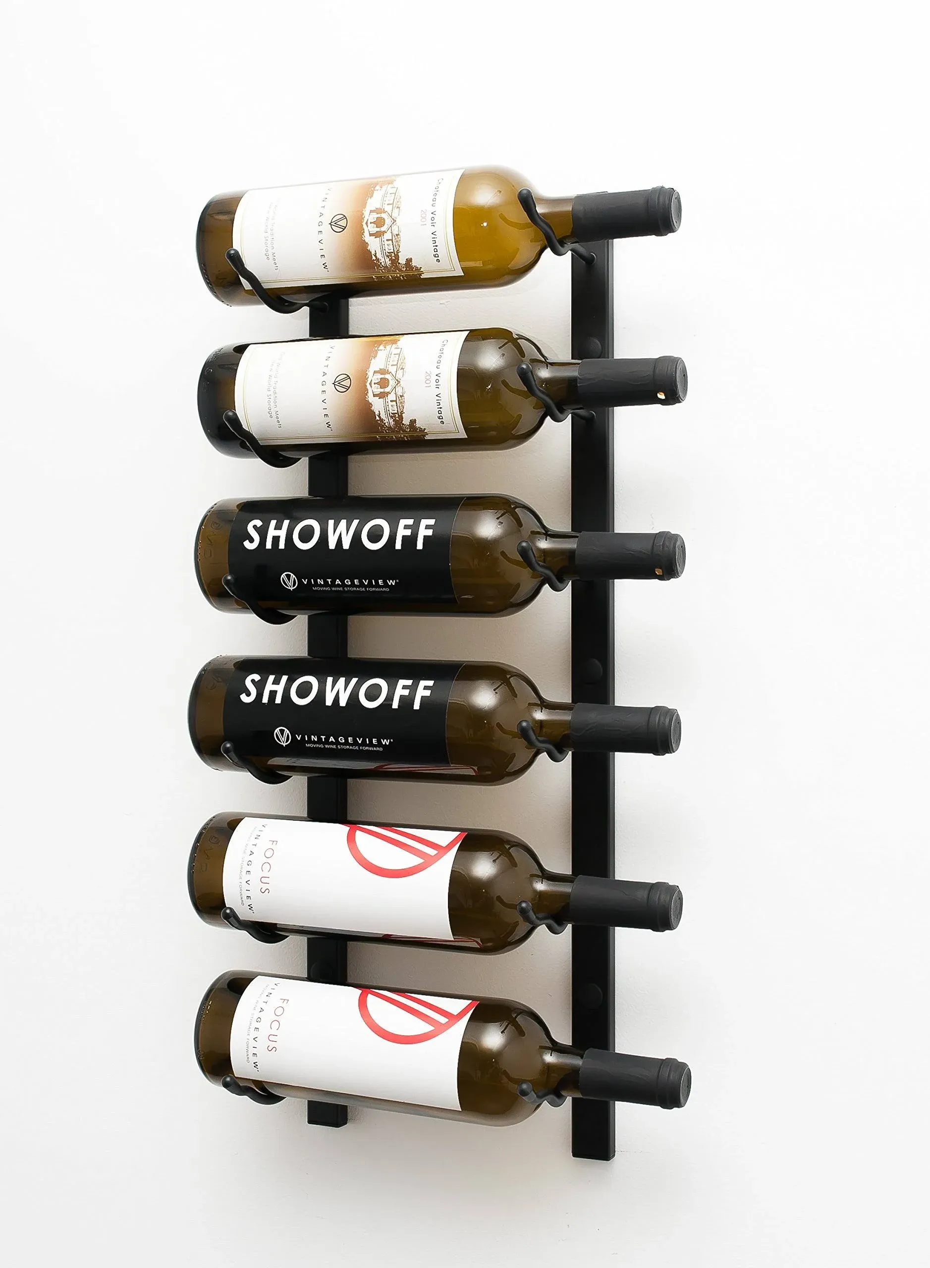 W Series 2ft Wall Mounted Wine Rack (6 bottles - Single Depth)