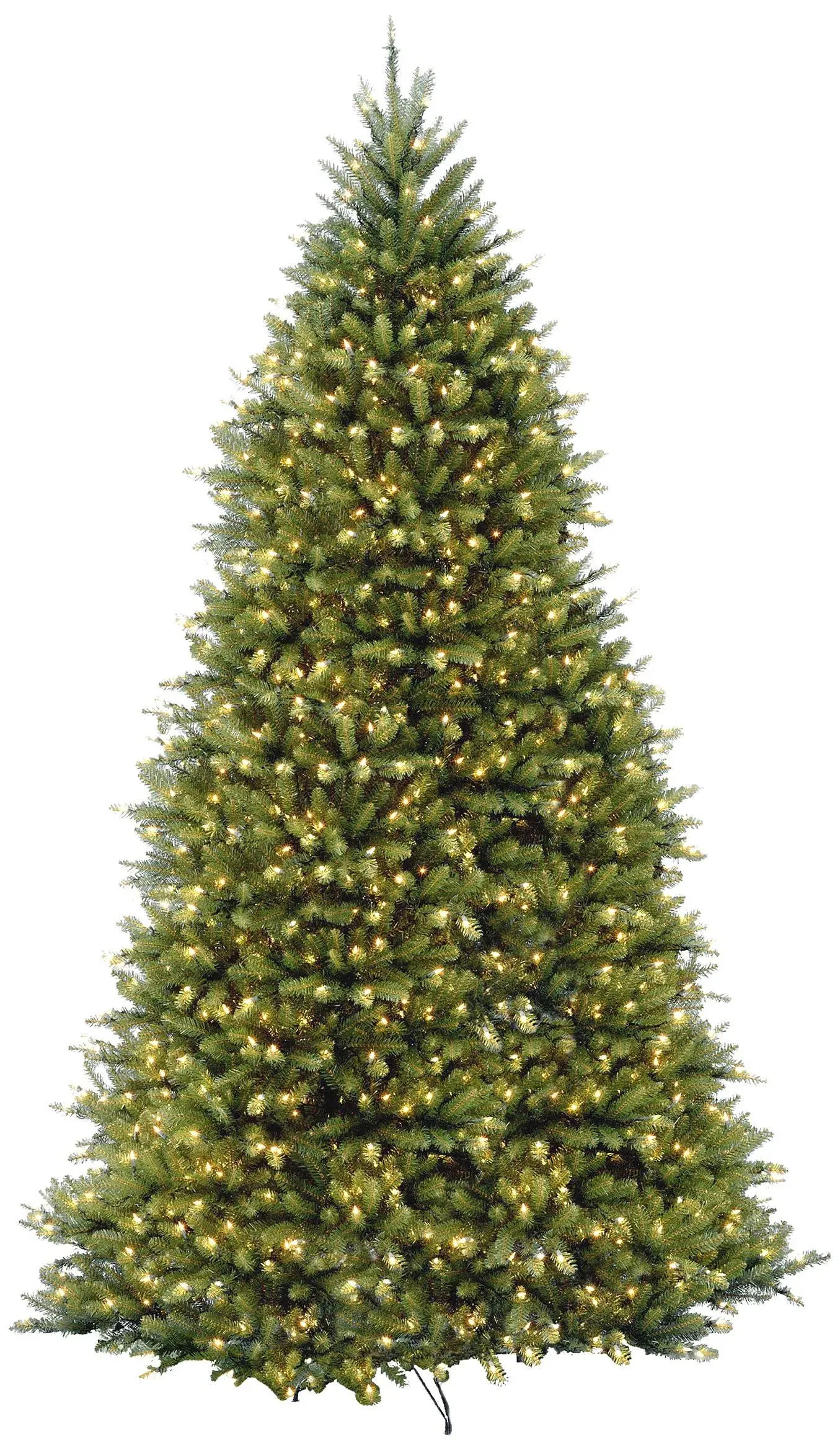 National Tree 10' Dunhill Fir Hinged Tree with 1200 Clear Lights