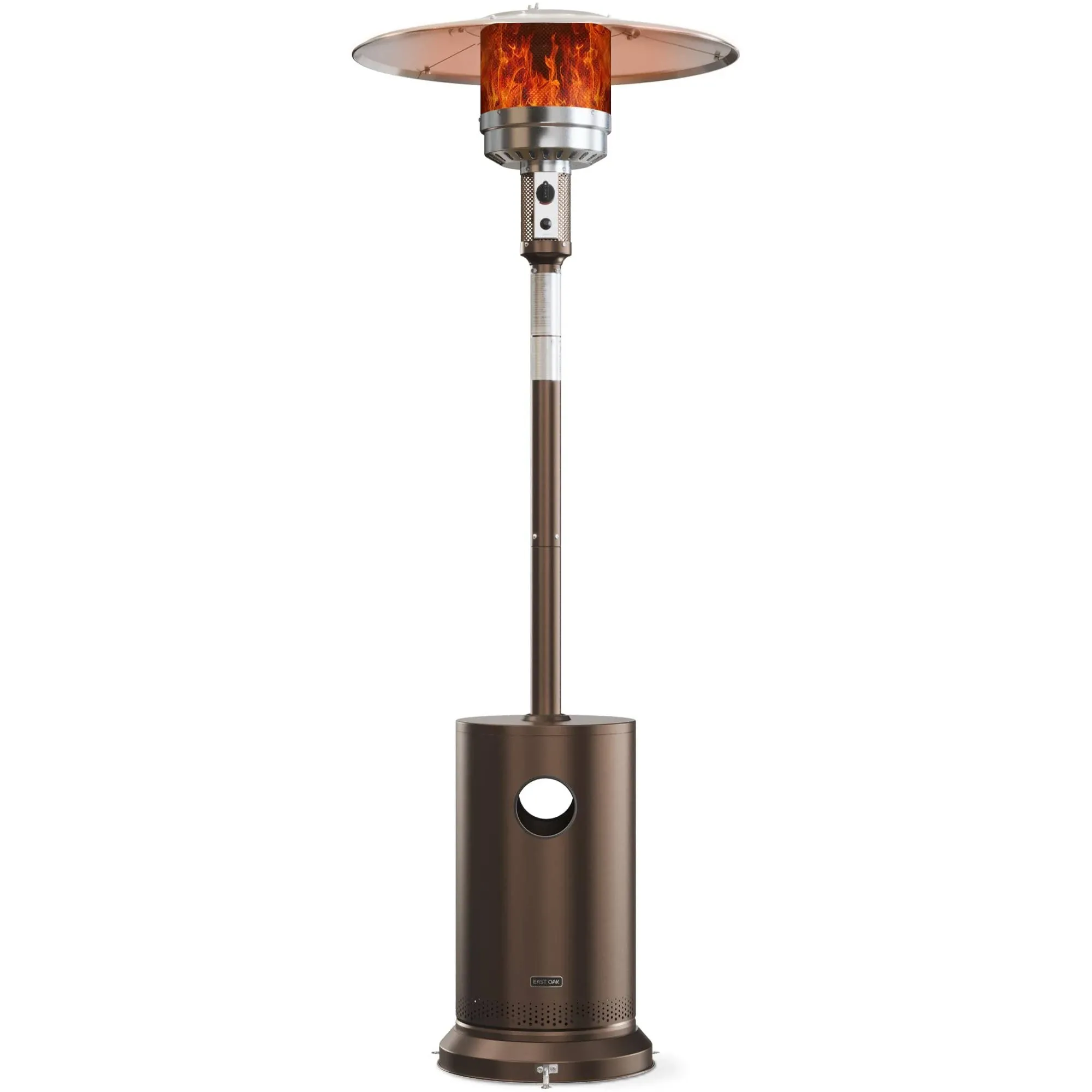  48,000 BTU Patio Heater for Outdoor Use With Round Table Design, Double Bronze