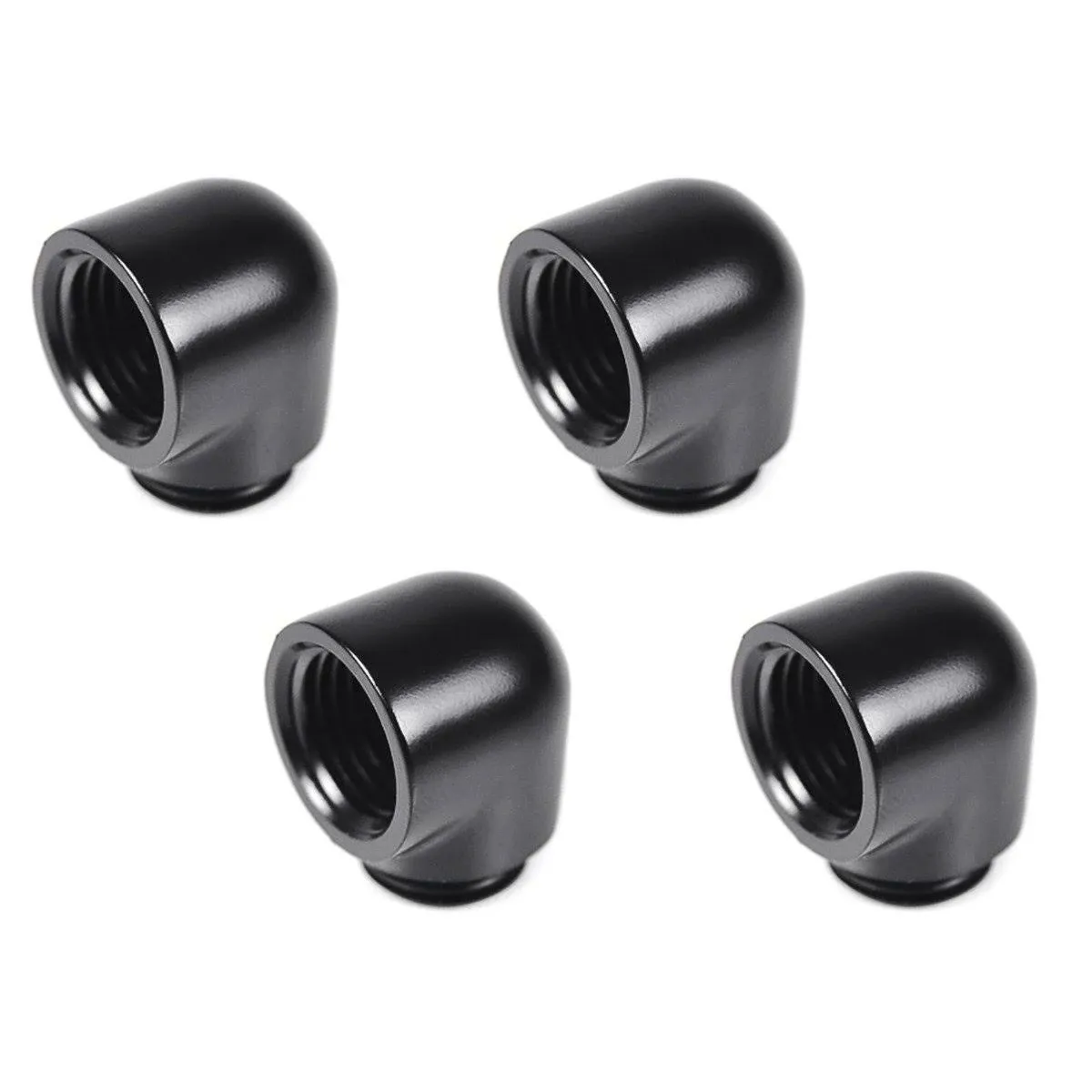 Barrow G1/4&#034; Male to Female Extender Fitting, 90 Degree Angle, Black 4 Pack