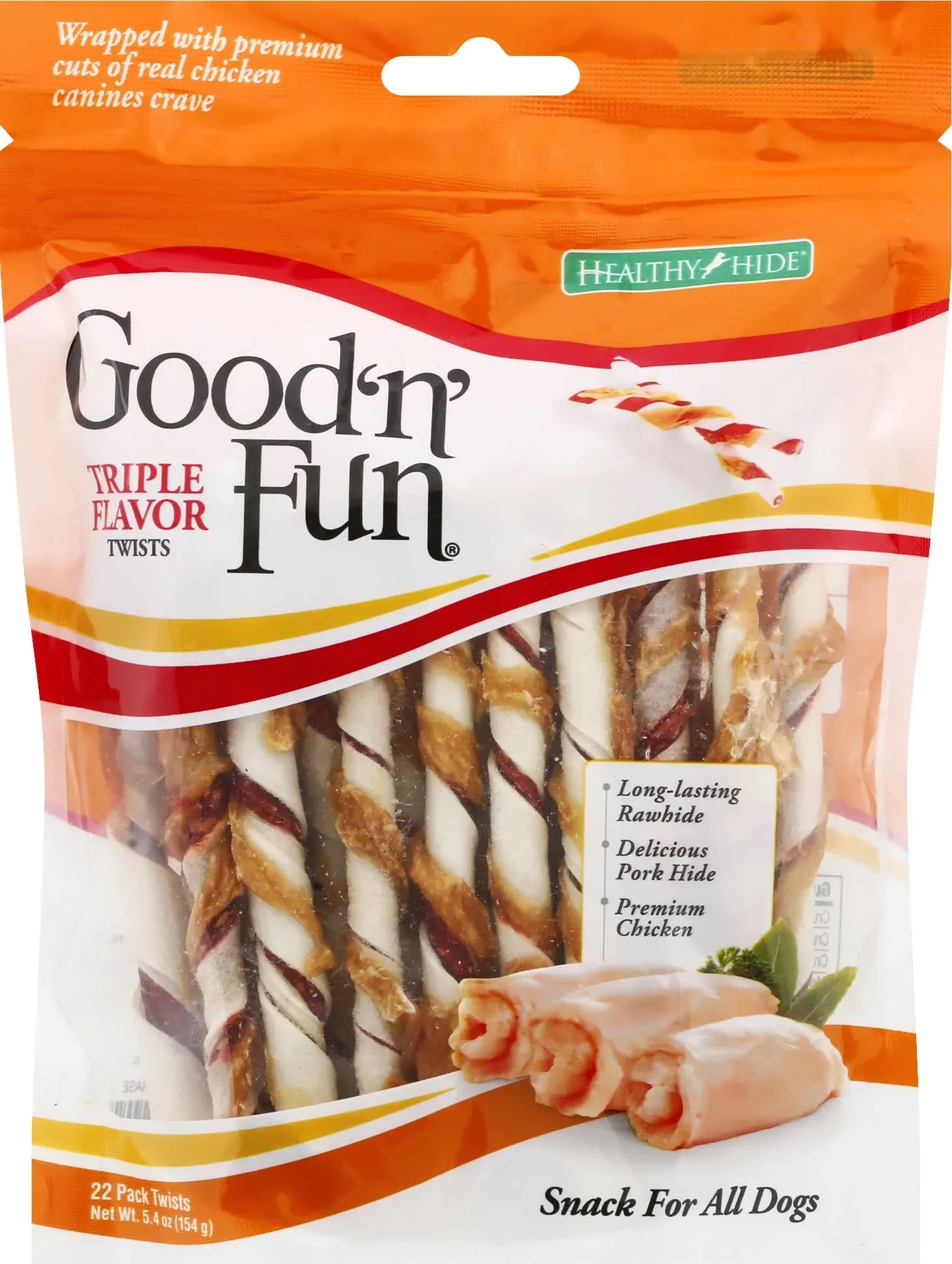 Good 'n' Fun Triple Flavor Twists, 22 Pack