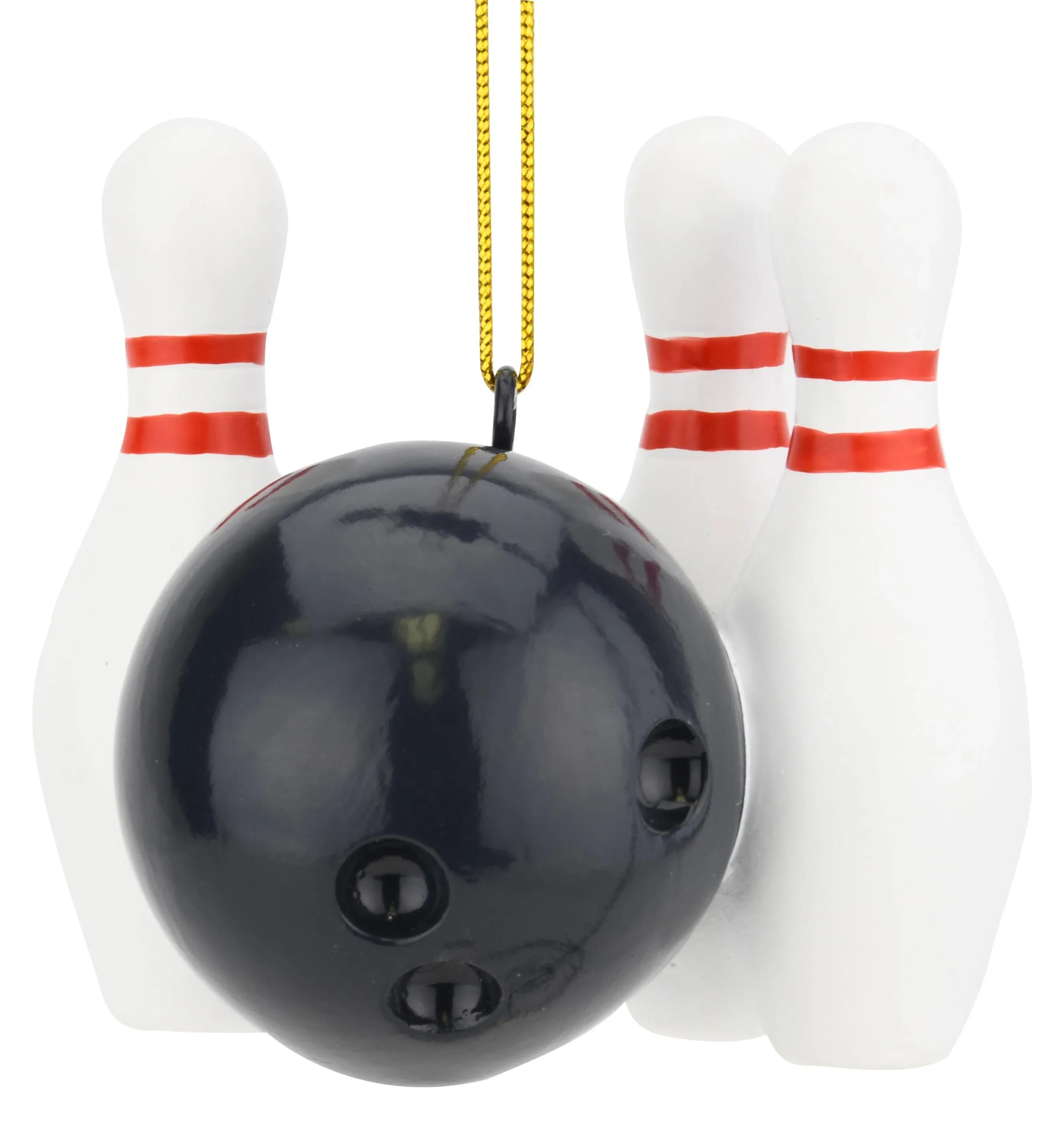 Tree Buddees Bowling Ball and Pins Christmas Ornaments