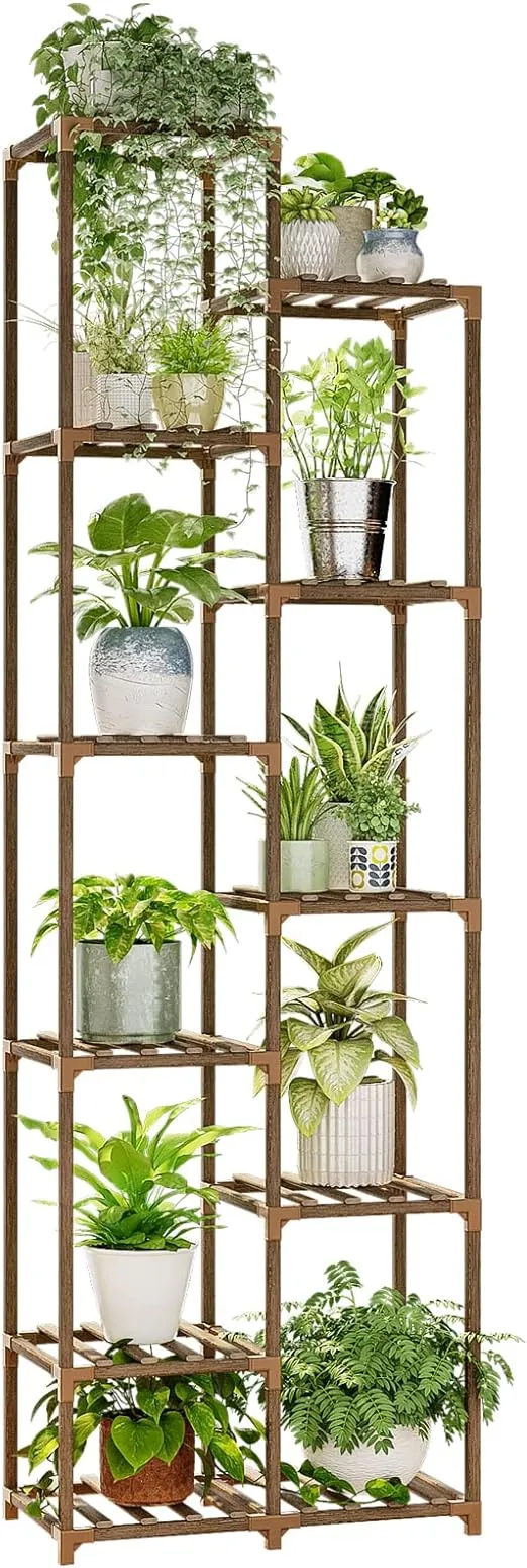 Plant Stand Indoor 72&#039;&#039; Tall Plant Shelf Outdoor Large Wood Plant Rack Corner Fl