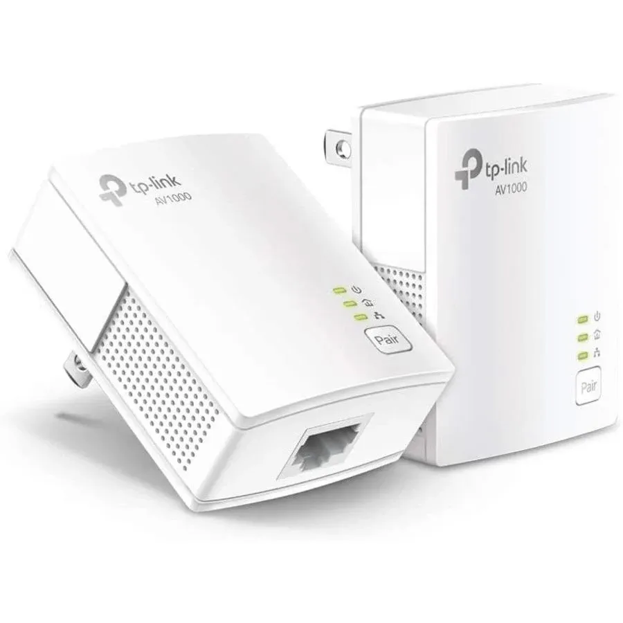 TP-Link AV1000 Gigabit Powerline Starter Kit (TL-PA7017 KIT) + Extra Adapter 