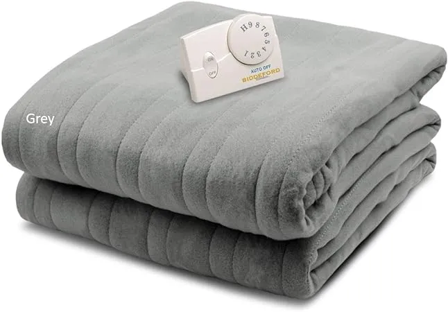 Biddeford Comfort Knit Electric Heated Blanket - Twin Grey