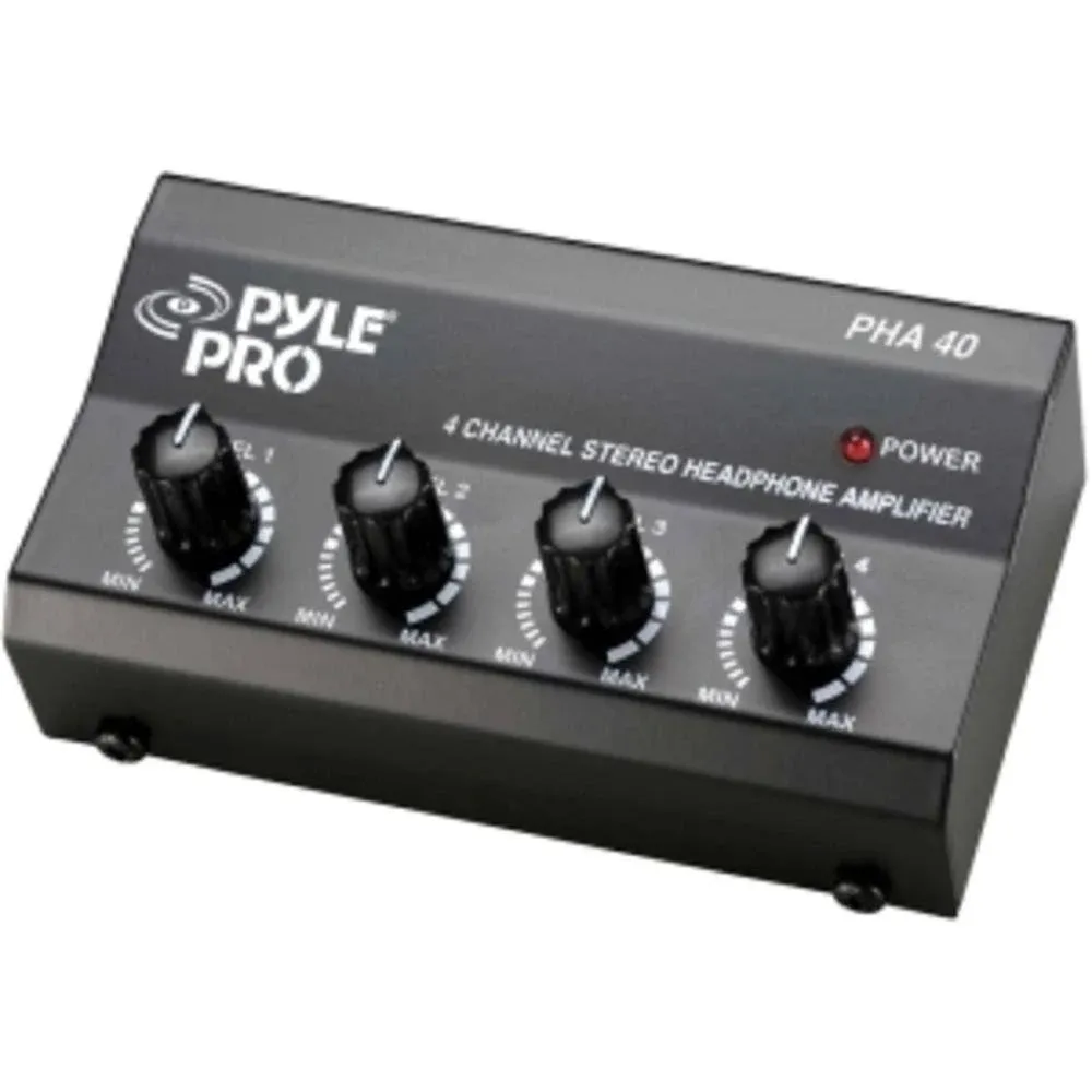 Pyle - PHA40 - 4-Channel Stereo Headphone Amplifier