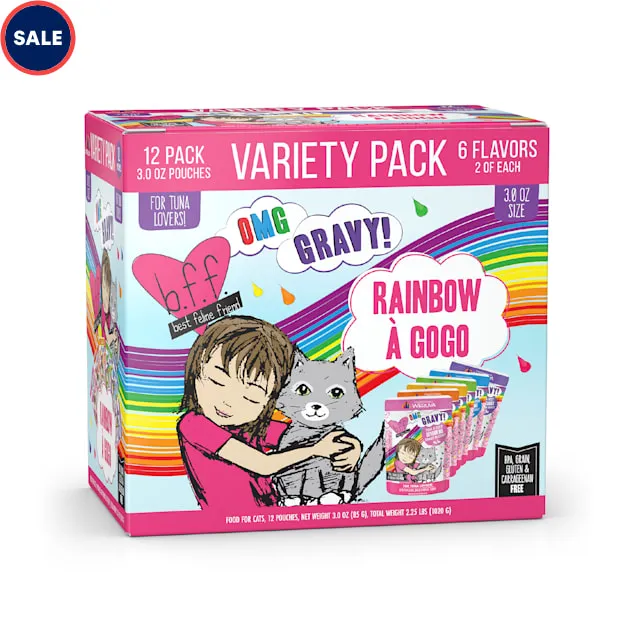 BFF Cat Omg Rainbow Variety Pack 3oz. Pouch (Case of 12)