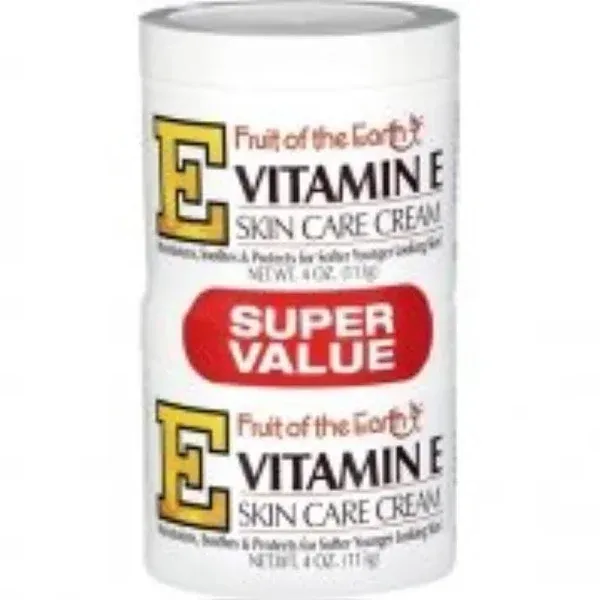 Fruit of The Earth Bogo Cream Vitamin-E 4 Ounce Jar (113g)