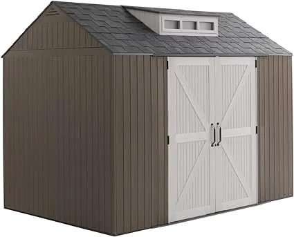 Rubbermaid Easy Install 7x10 Resin Storage Shed Brown