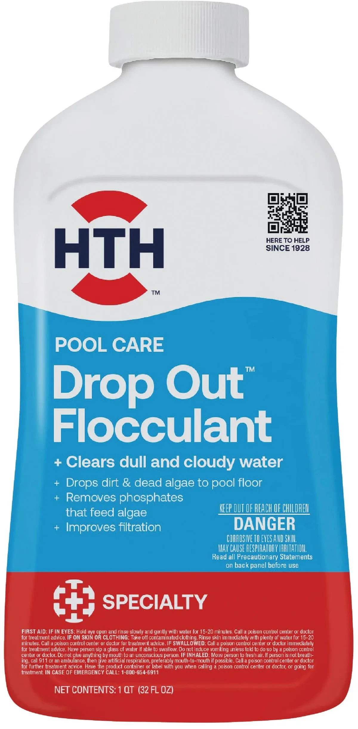 HTH Pool Care Drop Out 1 qt. Liquid Flocculant