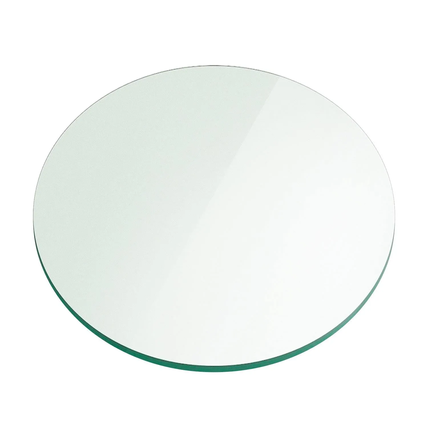 3/8" Thick Round Glass Table Top Flat Polish Tempered - 16 inch