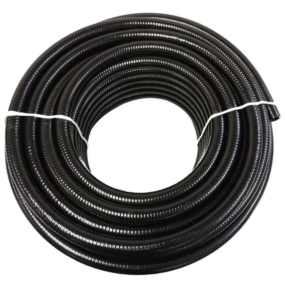 HydroMaxx BF114100 1-1/4"x100Ft Black Flexible PVC Pipe