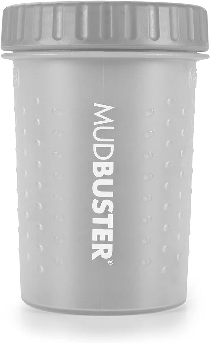 Dexas MudBuster Portable Dog Paw Washer/Paw Cleaner, Medium, Light Gray