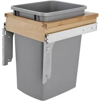 Rev-a-shelf 4wctm-1516dm-1 35-Quart Top Mount Pullout Waste Container, Silver, Size: 35 qt, Gray