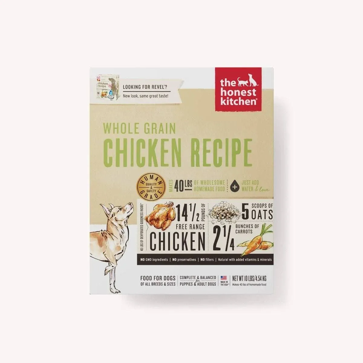 The Honest Kitchen Dehydrated Whole Grain Chicken Dog Food 10 lbs