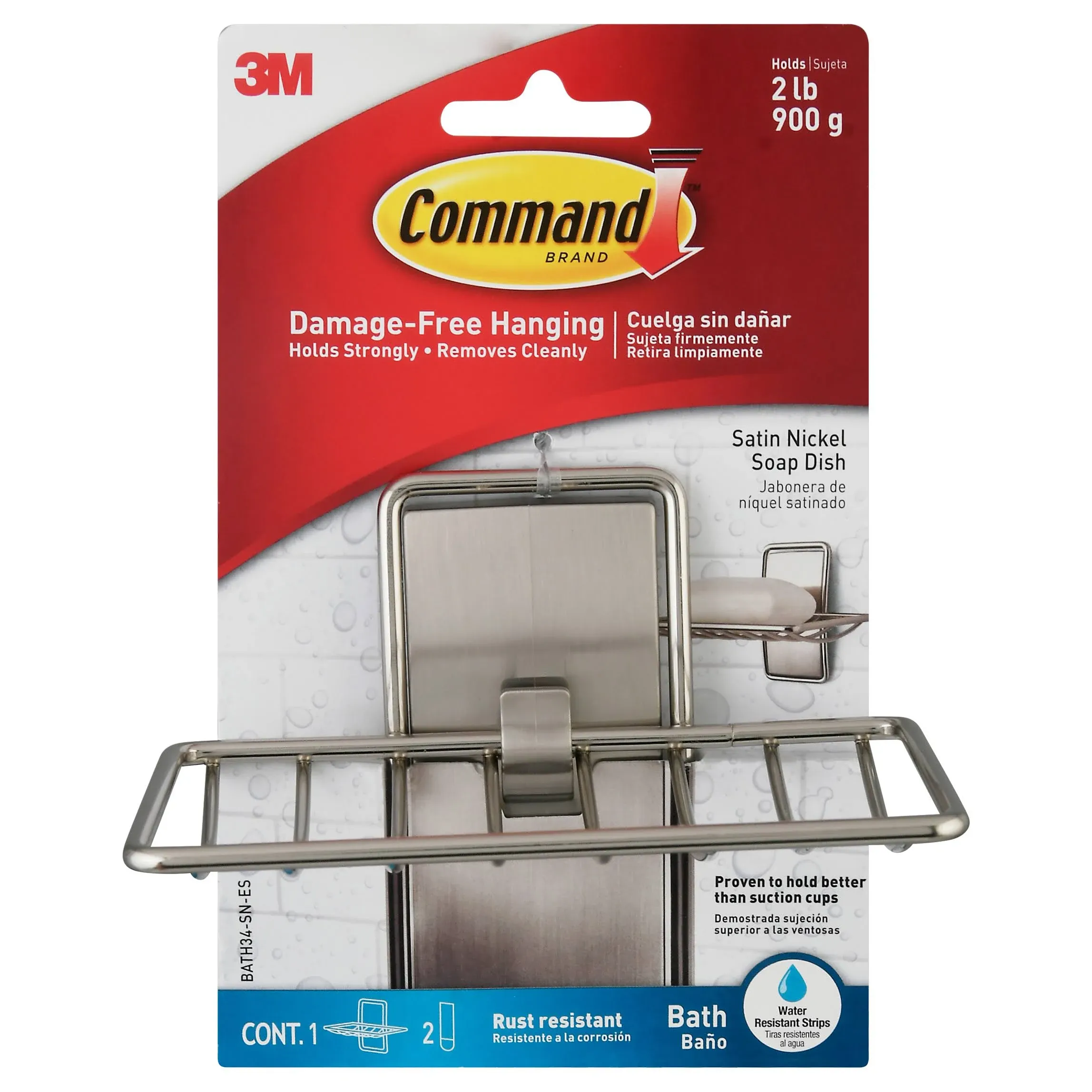 Command Satin Nickel Soap Dish