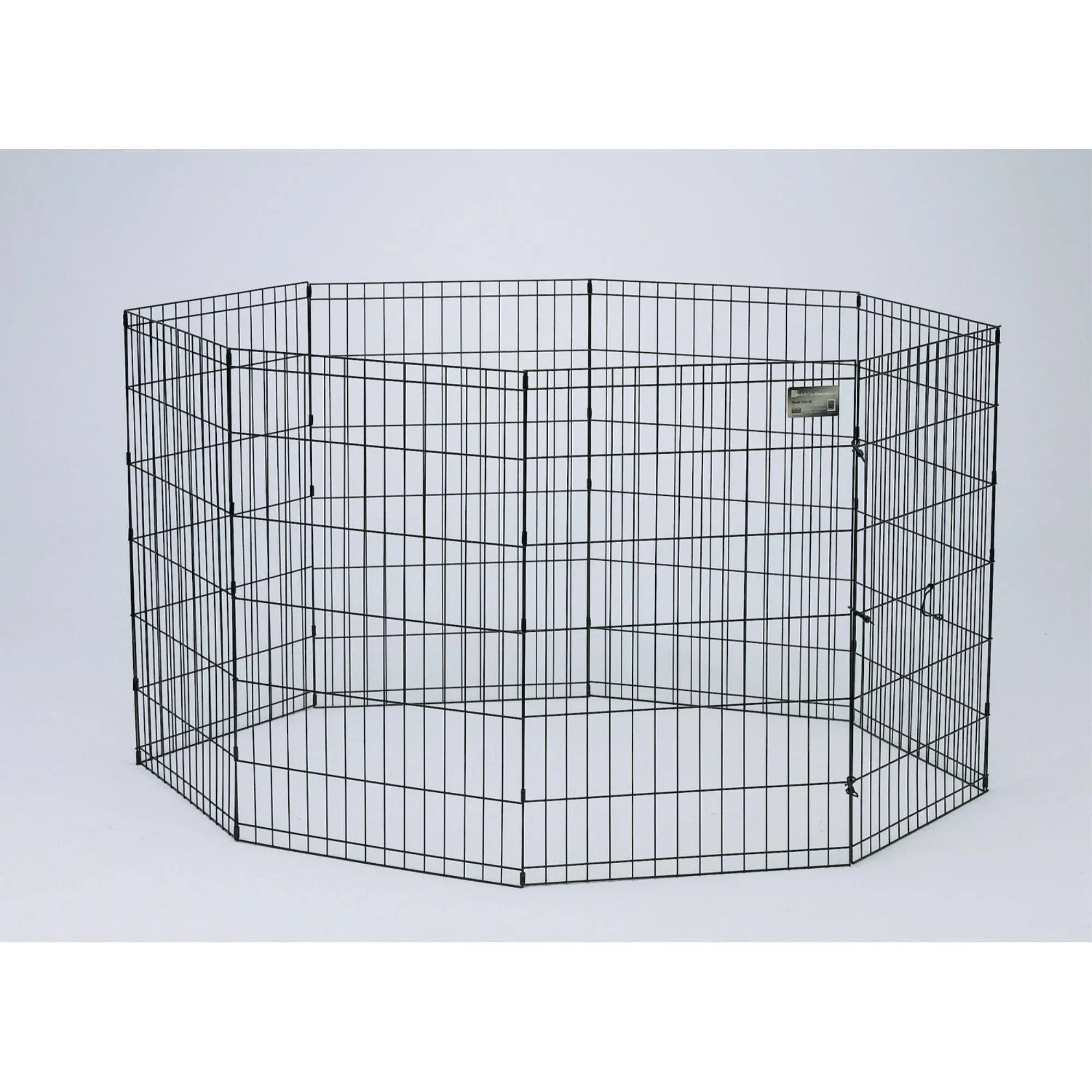 Midwest 8 Panel Exercise Pen - Black - 24x36 inch