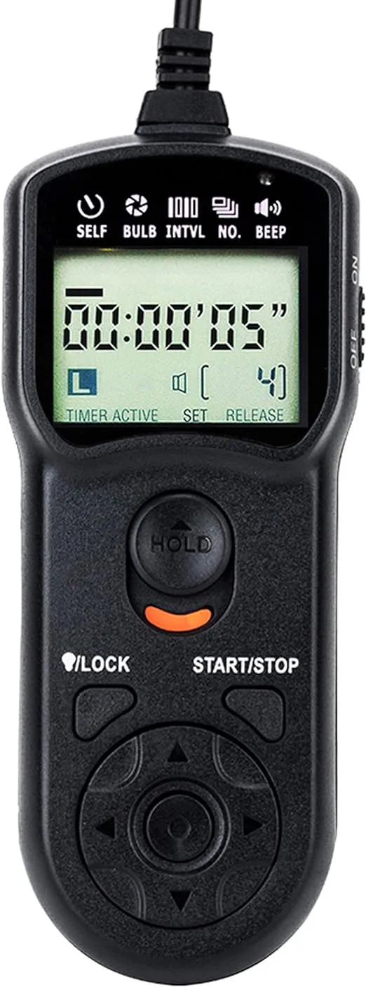 JJC Intervalometer Timer Remote Control Shutter Release for Sony A6000 A6100 A5100 A6600 A6500 A6400 A6300 A1 A7 A7II A7III A7R II III A7RIV A7S III