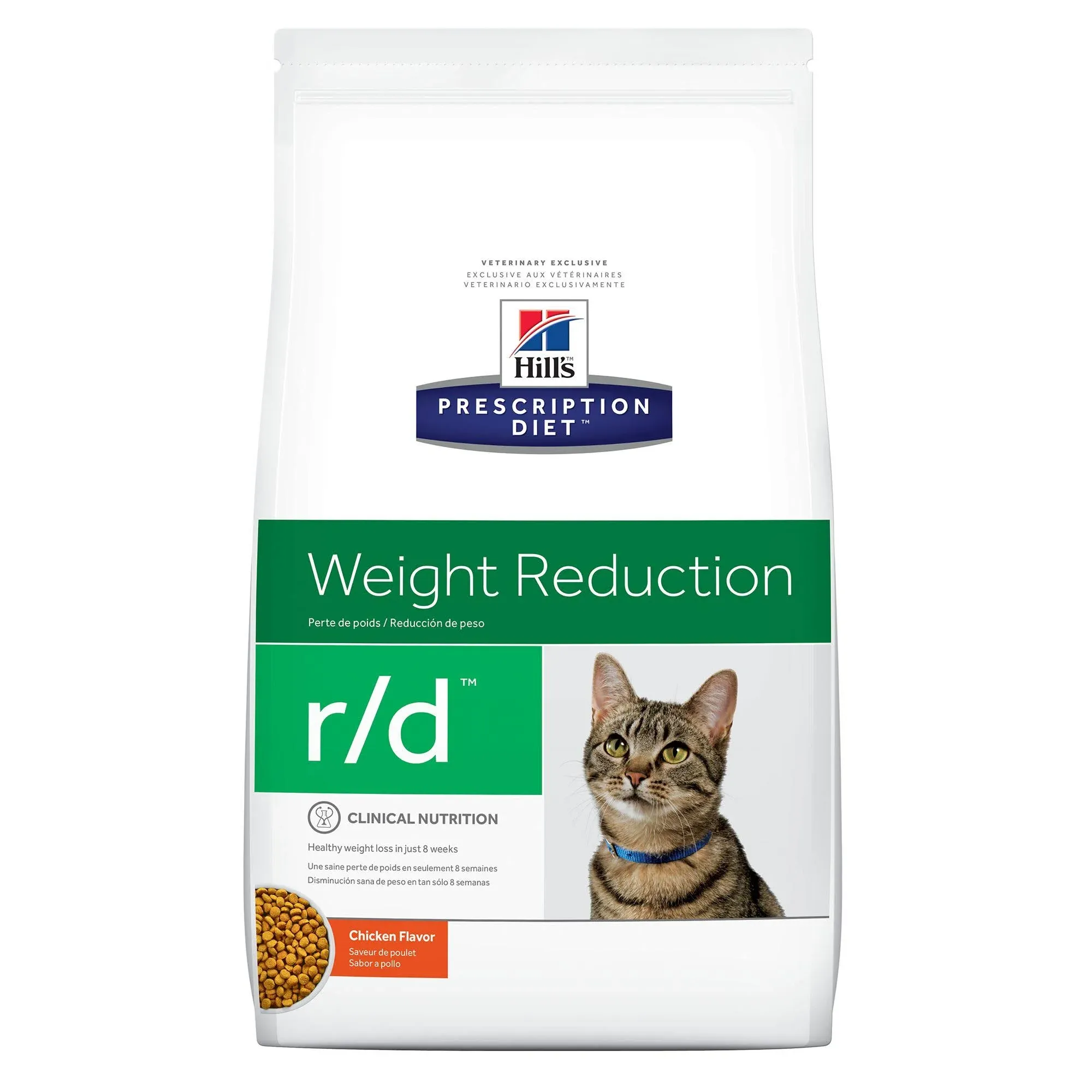 Hill's Prescription Diet r/d Weight Loss Low Calorie Dry Cat Food, Chicken - 8.5 ...