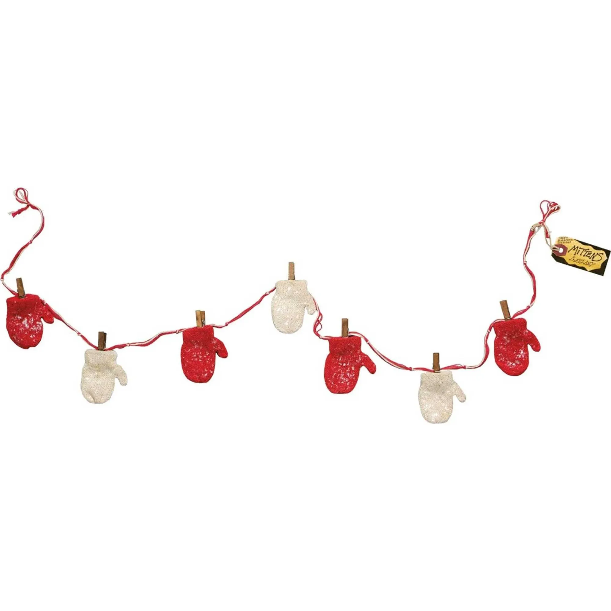 Large Snowy Mittens Garland