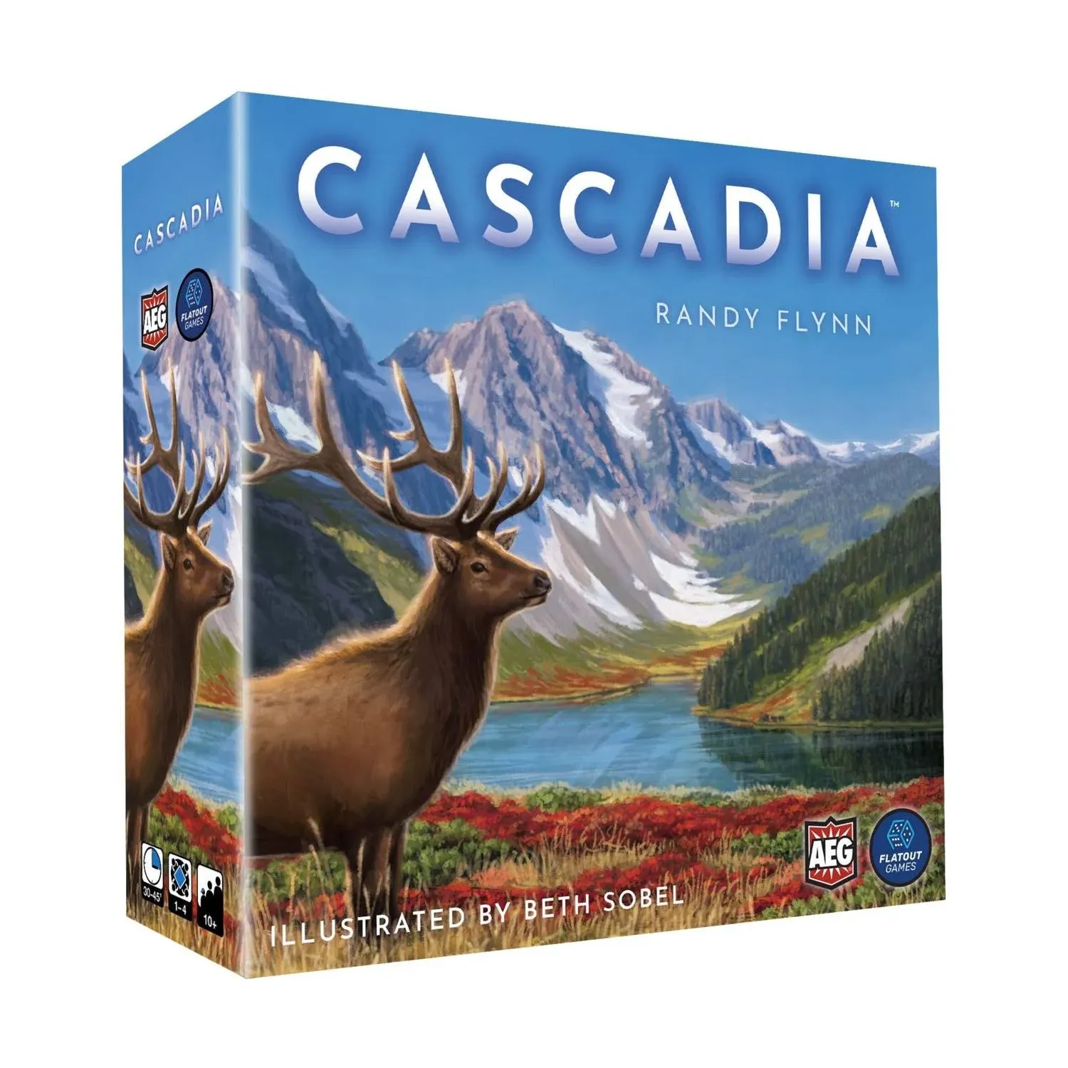 Cascadia, Award-Winning Board Game Set in Pacific Northwest, Build Nature Corridors, Attract Wildlife, Ages 10+, 1-4 Players, 30-45 Min, Flatout Games, Alderac Entertainment Group (AEG)