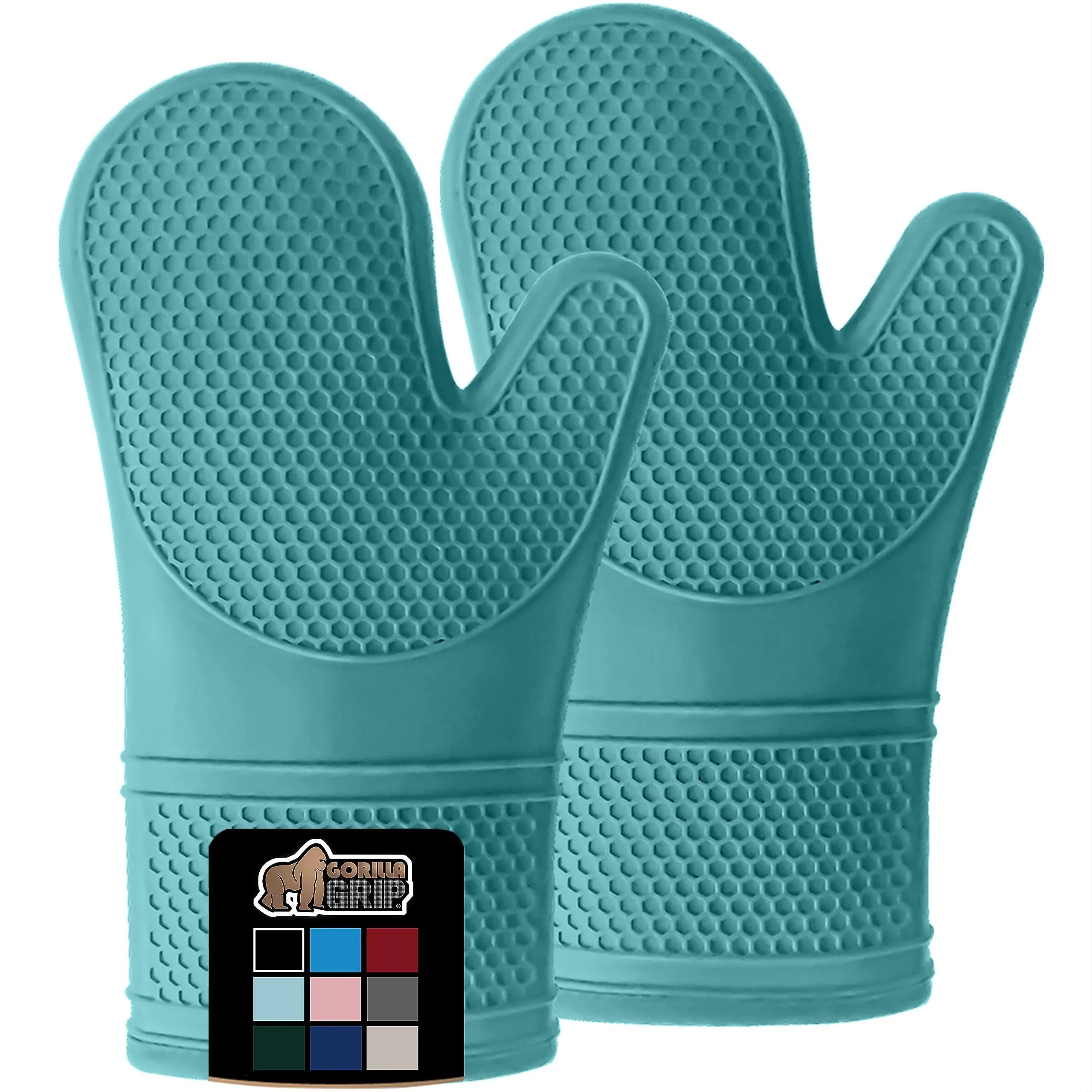 Gorilla Grip Heat and Slip Resistant Oven Mitts Set