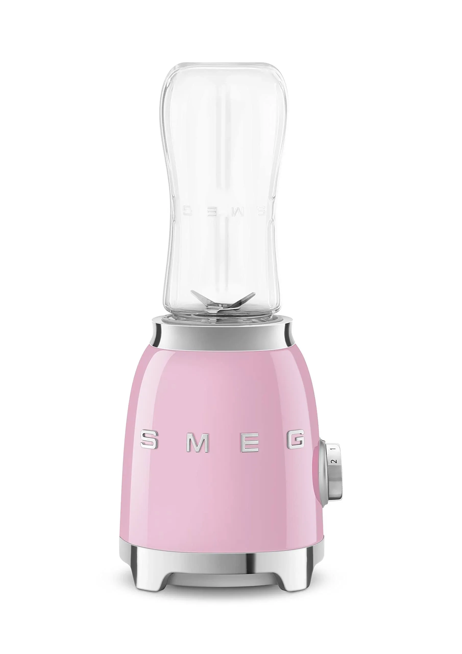 SMEG 50's Retro Style Personal Blender with Backlit Knob and Two 600 ML BPA Free bottles PBF01PKUS Pink