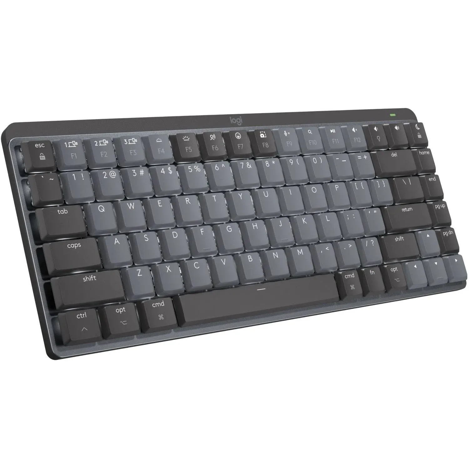 Logitech - MX Mechanical Mini for Mac Compact Wireless Mechanical Clicky Switch Keyboard for macOS/iPadOS/iOS with Backlit Keys - Space Gray