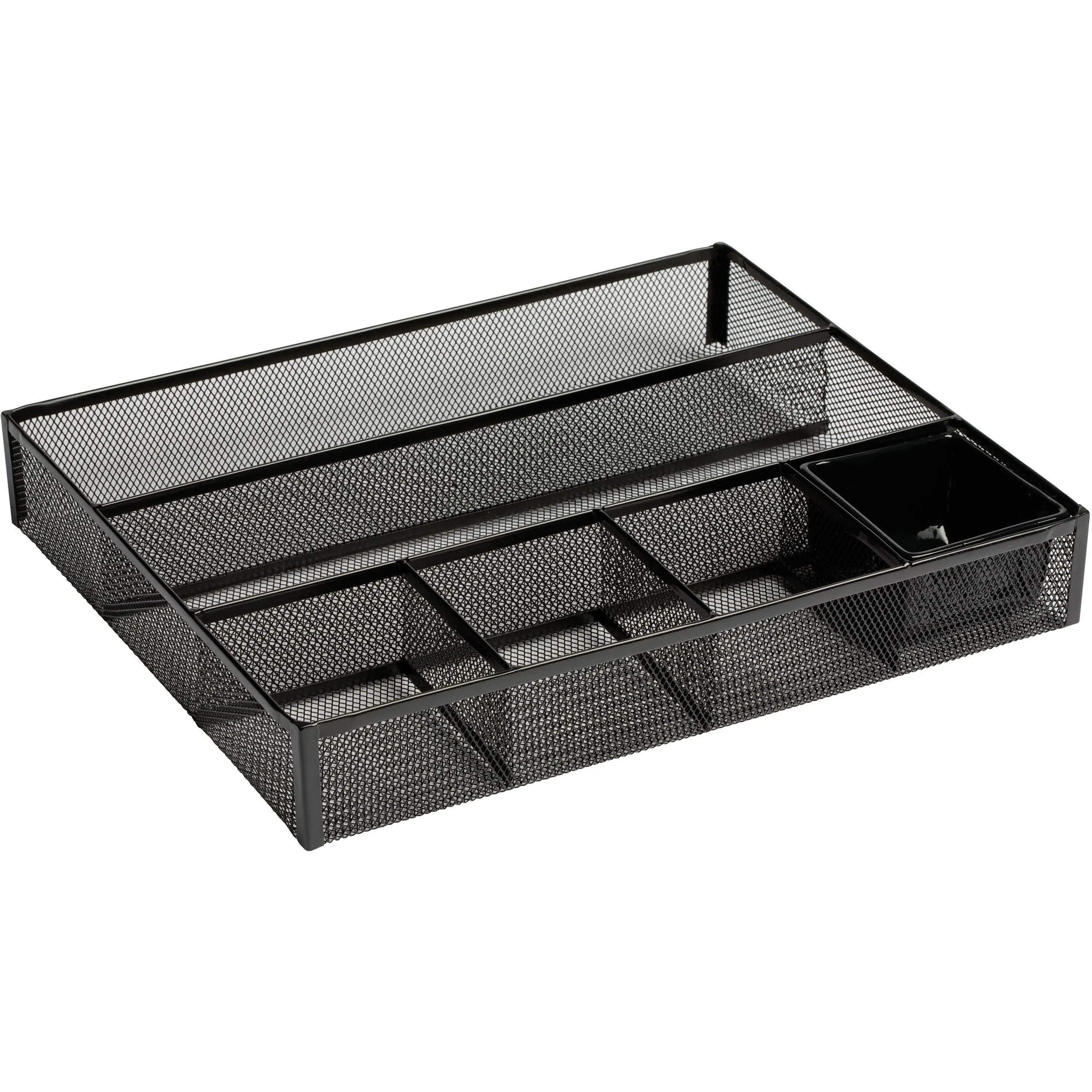 22131 Deep Desk Drawer Organizer Metal Mesh Black