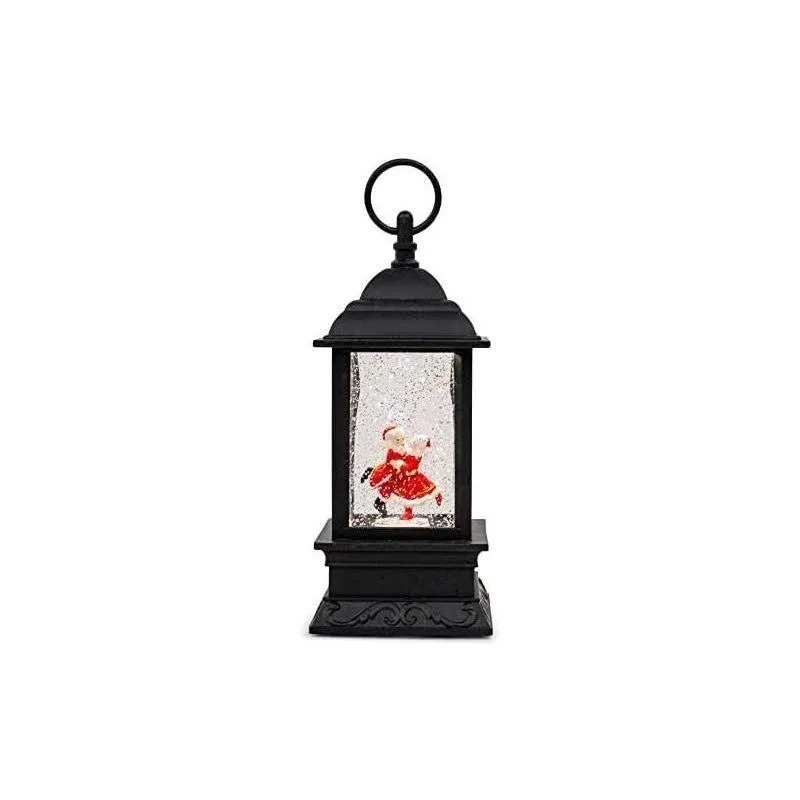 Raz Imports 9.5&#034; Dancing Santa &amp; Mrs. Claus Animated Musical Water Lantern