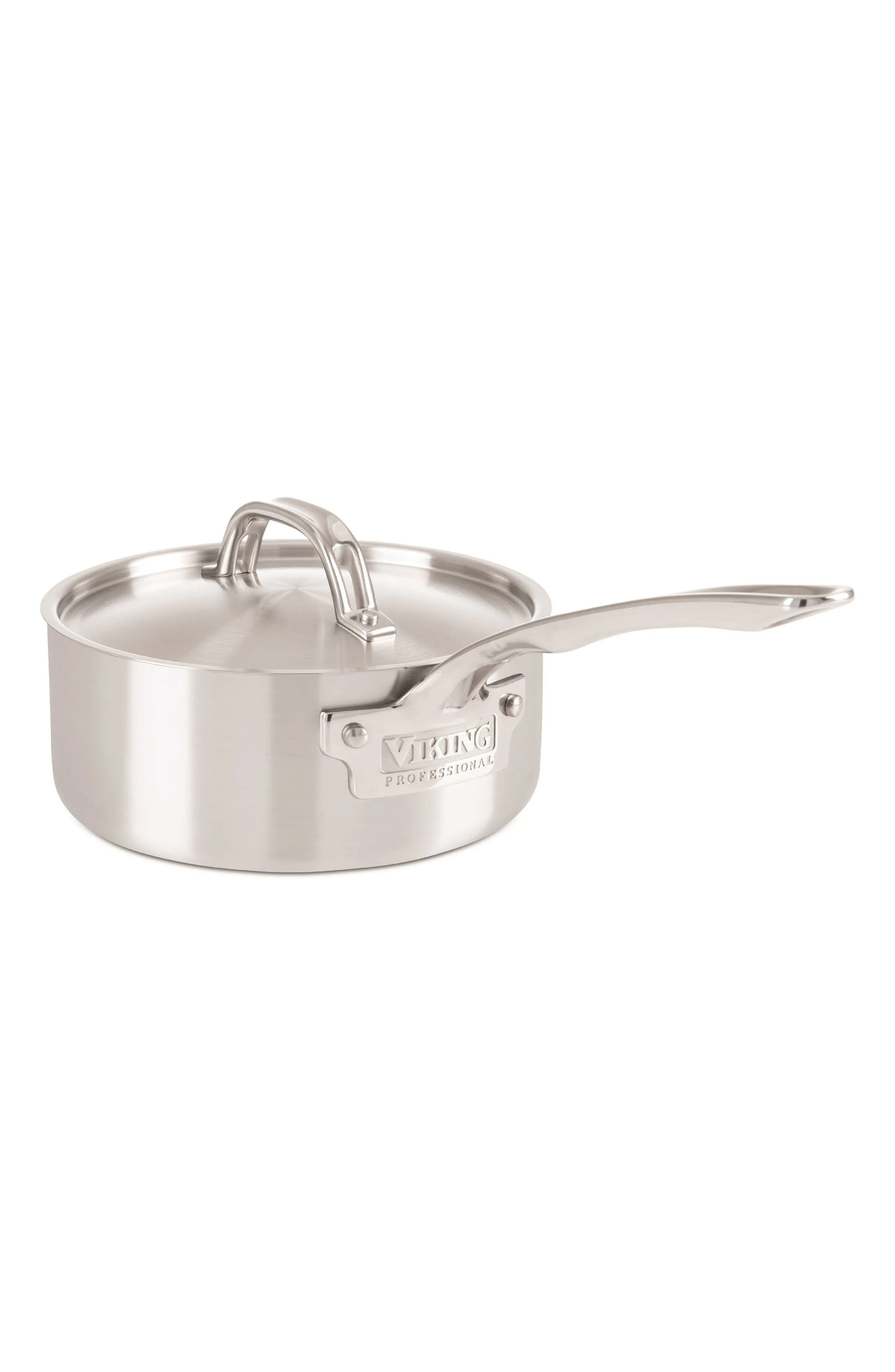 Viking Culinary Professional 5-Ply Stainless Steel Saucepan, 3 Quart, Includes Lid, Dishwasher, Oven Safe, Works on All Cooktops including Induction