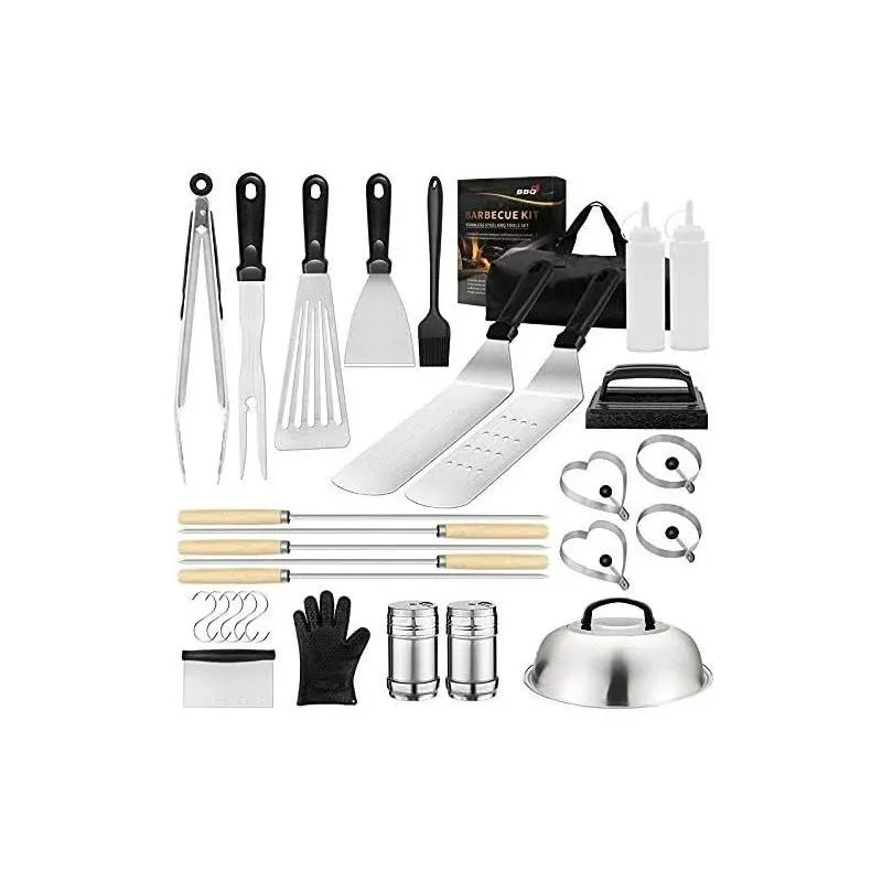 Flat Top Griddle Accessories Kit, 30pcs Barbecue Grill Tools Set for Blackstone