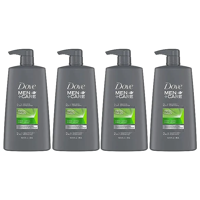 Dove, Men+Care, 2 in 1 Shampoo + Conditioner, Fresh & Clean, 25.4 fl oz (750 ml)