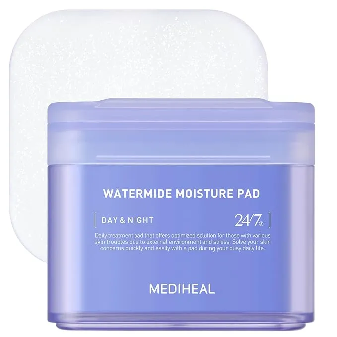 MEDIHEAL Vitamide Brightening Pad - Vegan Face Hypoallergenic Pads with Niacinamide, Sea Buckthorn - Radiance Boosting Pads for Clear, Illuminating Skin 100 Pads