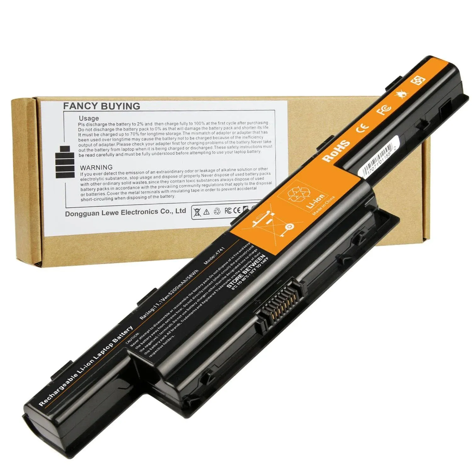 58Wh AS10D31 AS10D51 Laptop Battery for ACER Aspire 4253 4750 4551 4552 4738 4741 4771 5251 5253 5542 5551 5552 5560 5733 5741 5742 5750 7551 7552 7560 7741 7750 AS5741 - High Performance 5200mAh