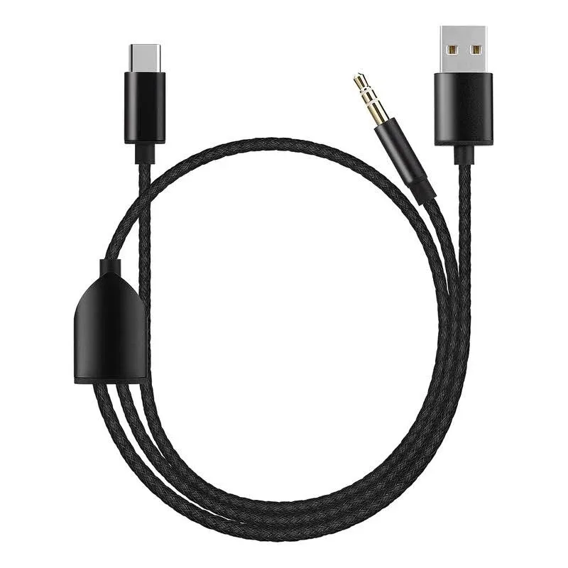 USB C to 3.5mm Aux Cable, 2 in 1 USB C to 3.5mm Car Stereo Aux Headphone Jack ...