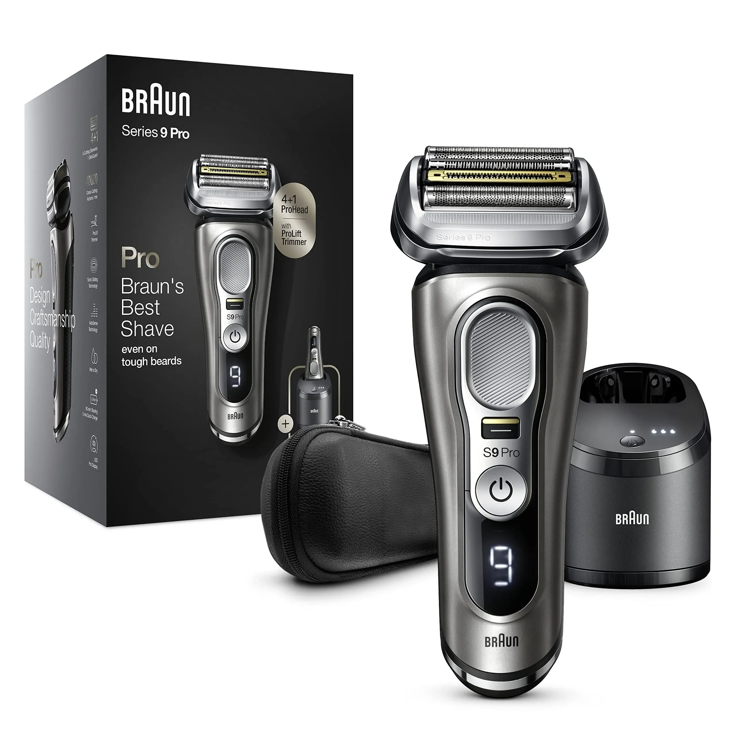 Braun Series 9  PRO+ Electric Shaver Kit Silver Model 9517s- D