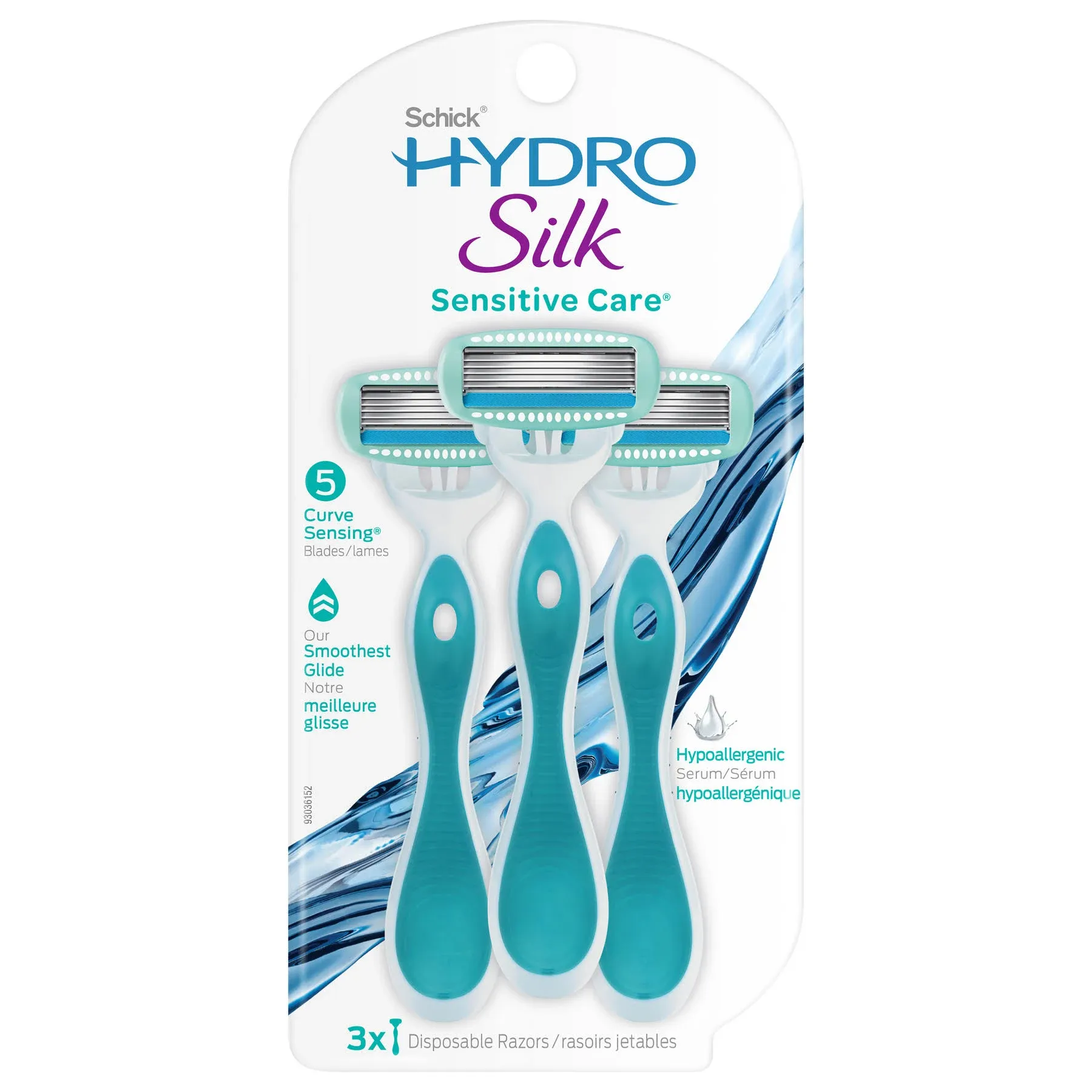 Schick Hydro Silk Sensitive Care Disposable Razors for Women Sensitive- 9 Count