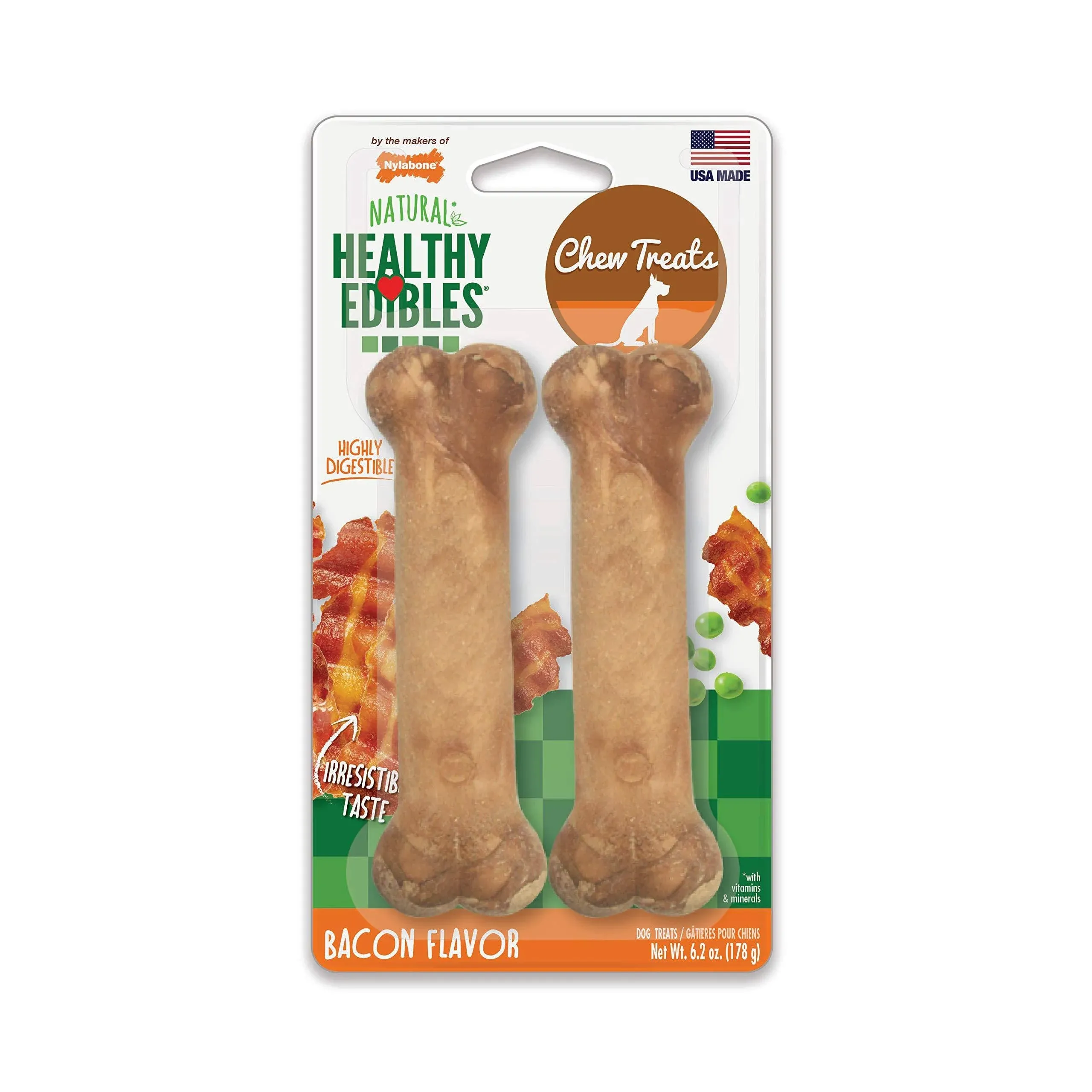 Nylabone Healthy Edibles Lasting Bacon