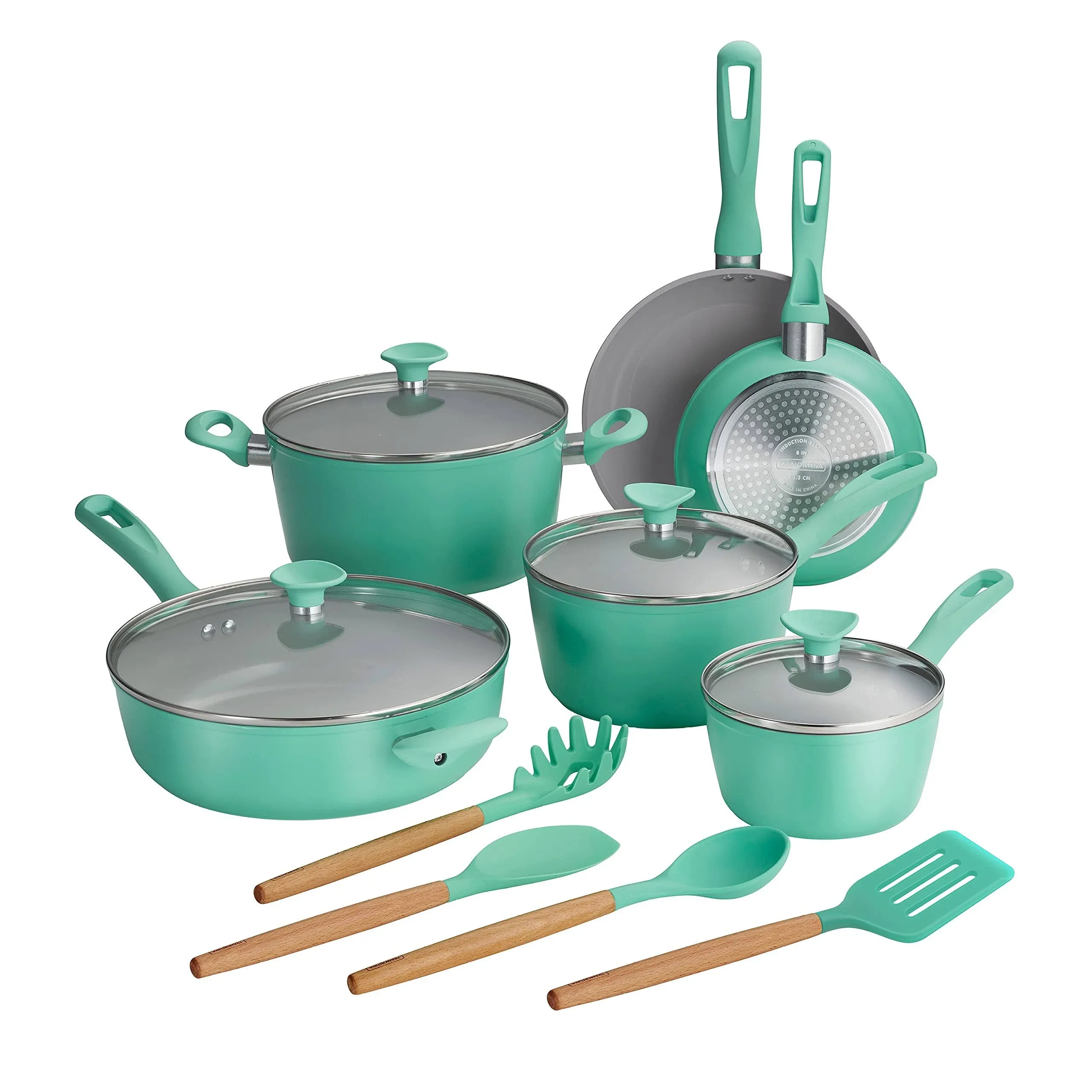 Tramontina 14 Piece Ceramic Cookware Set (Blue)