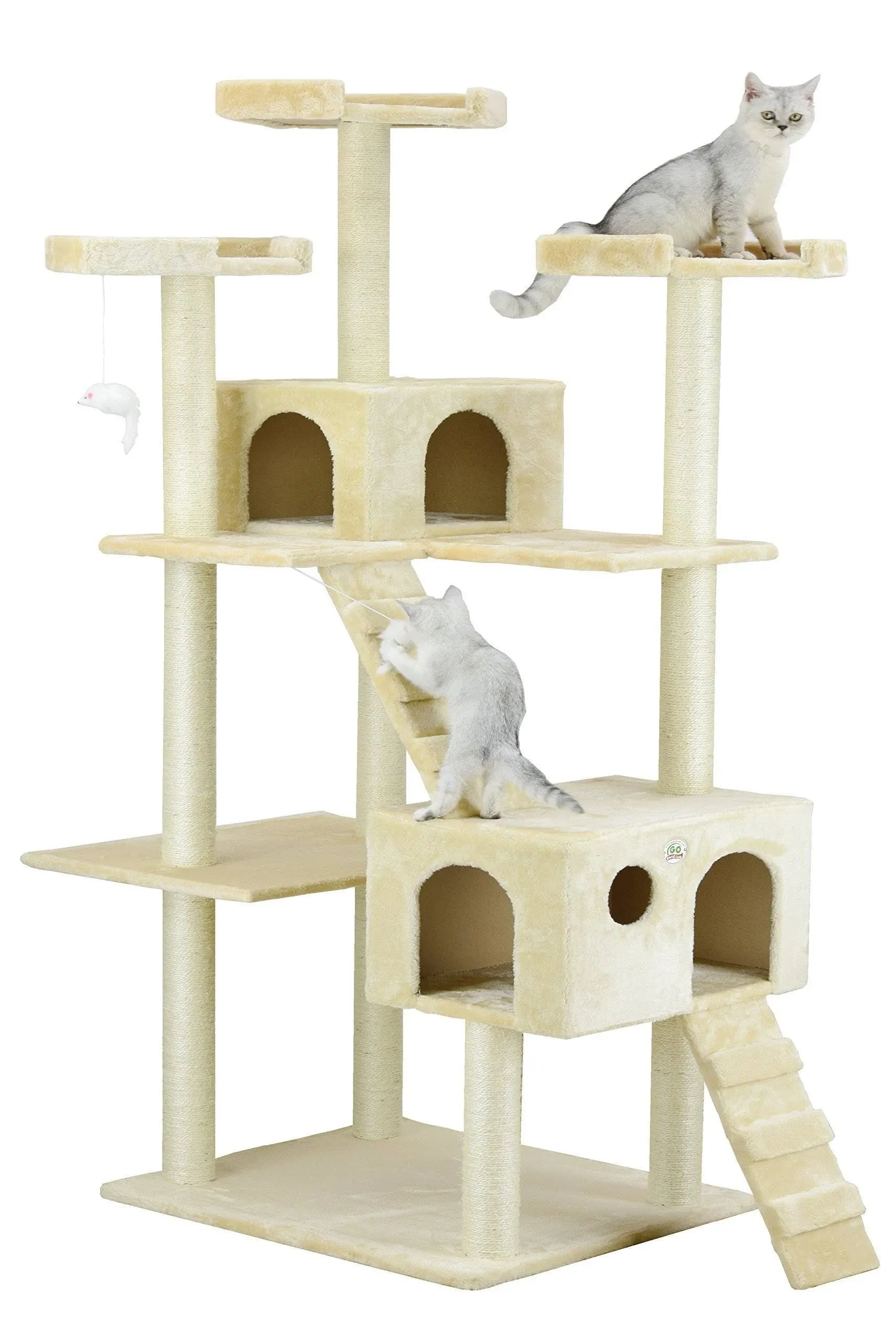 Go Pet Club 72'' Cat Tree, Beige