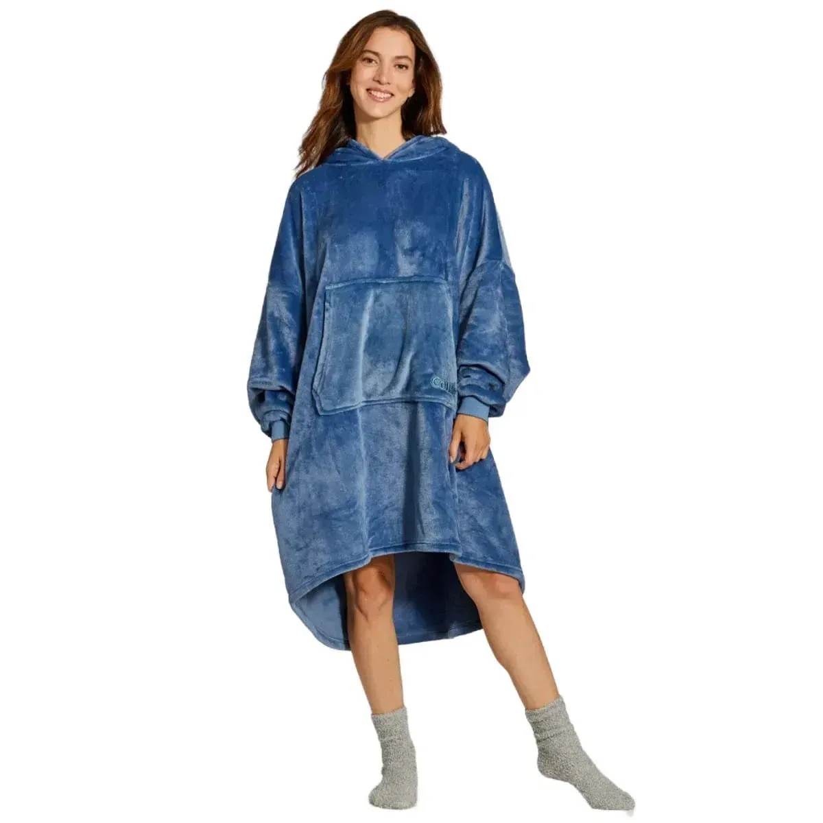 THE COMFY Dream | Oversized Light Microfiber Wearable Blanket, Seen on Shark Tank, One Size Fits All, (Heather Purple)