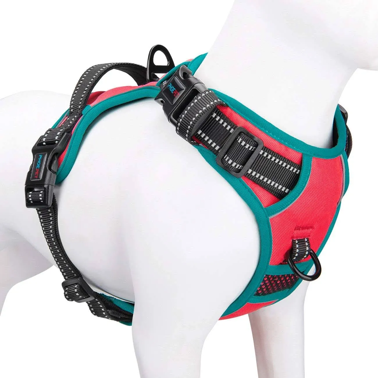 PHOEPET 2019 Reflective Dog Harness Large Breed Adjustable No Pull Vest with with ...