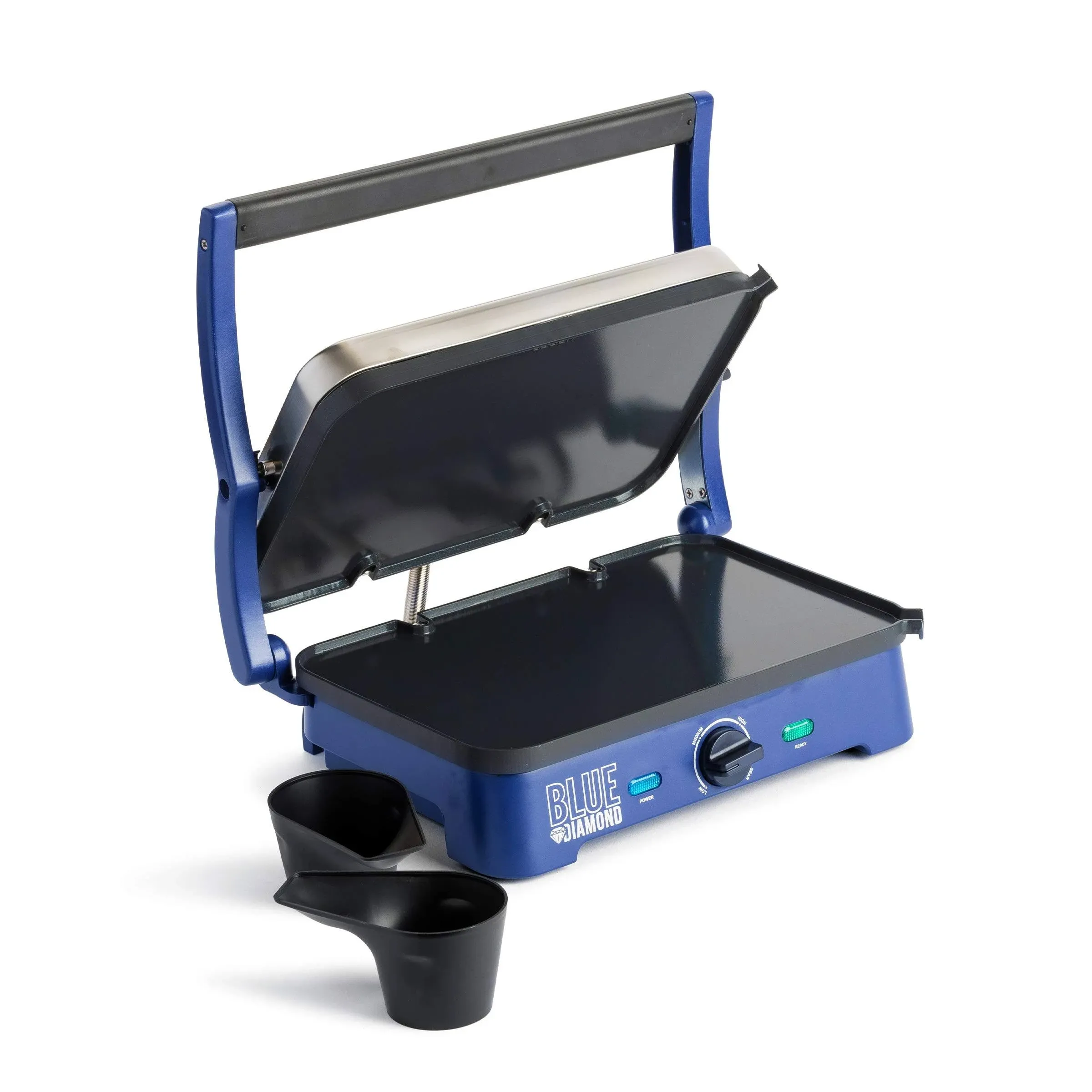 Blue Diamond CeramicNonstick Electric 2-Side Contact Sizzle Griddle Grill