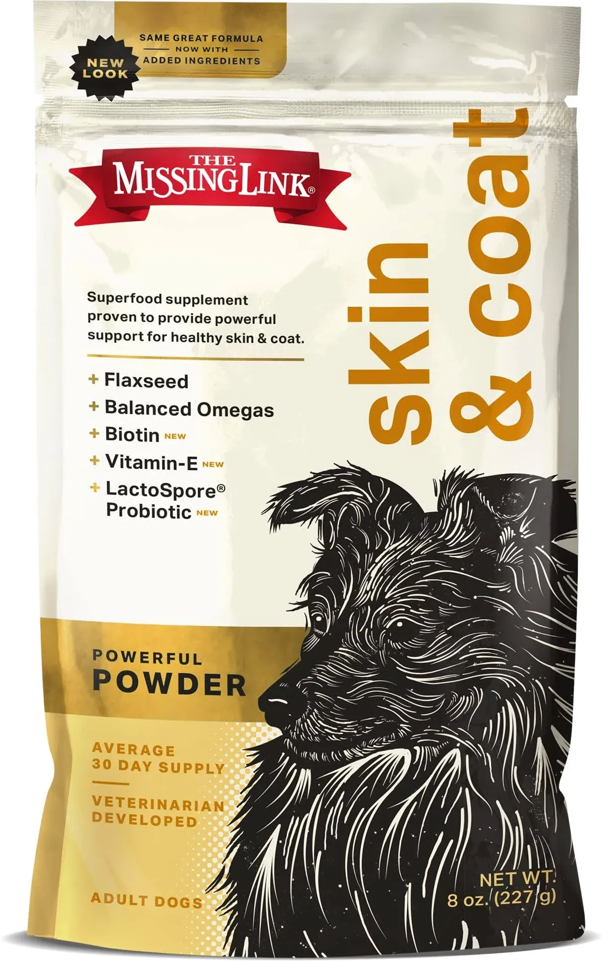 The Missing Link Original Superfood Dog Supplement - Skin & Coat, 8oz