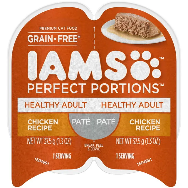 Iams Perfect Portions Healthy Adult Chicken Recipe Wet Cat Food