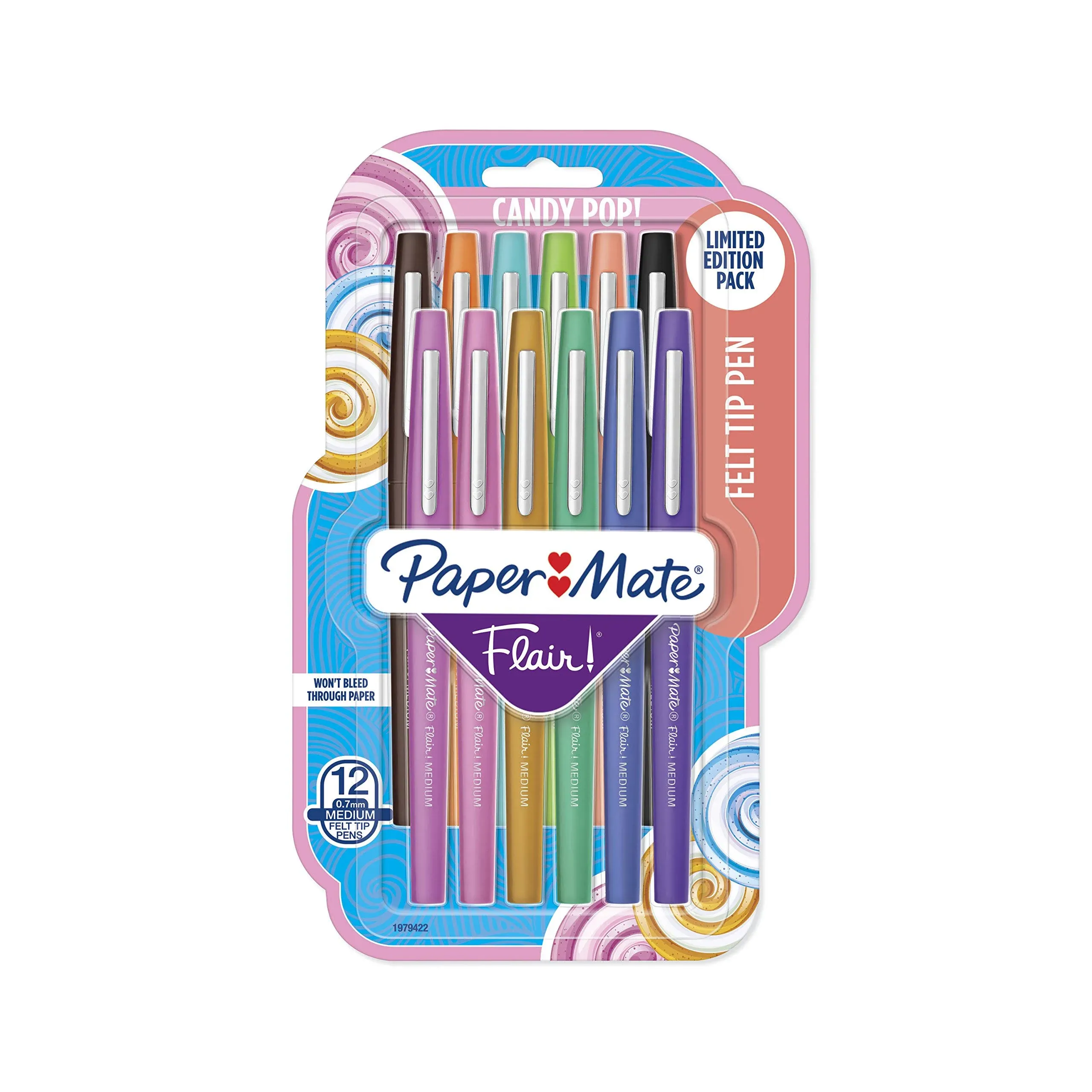 Paper Mate Candy Pop Flair Medium Felt Tip Pens 12/Pkg