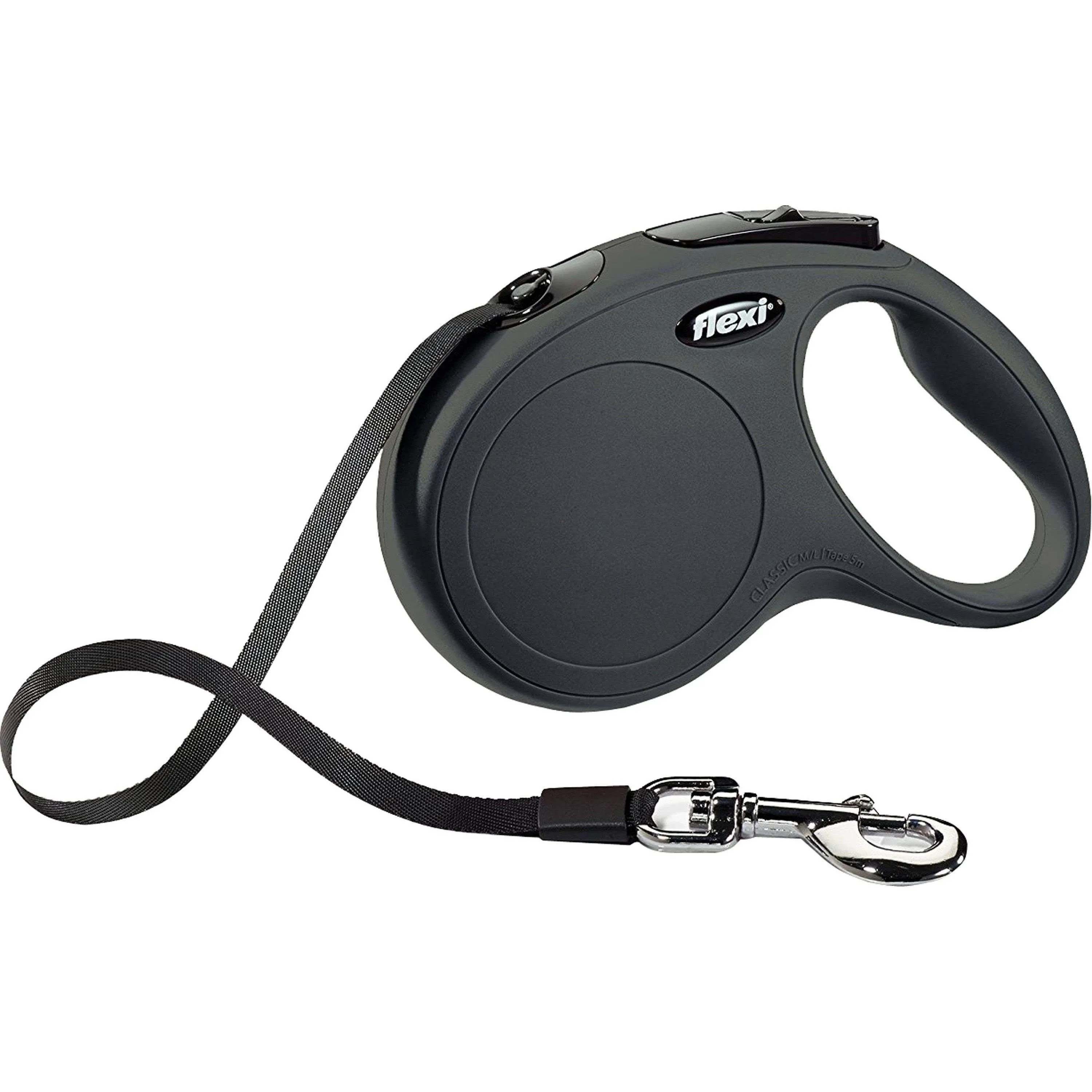 Flexi New Classic Large Retractable 16 ft Tape Leash, Black