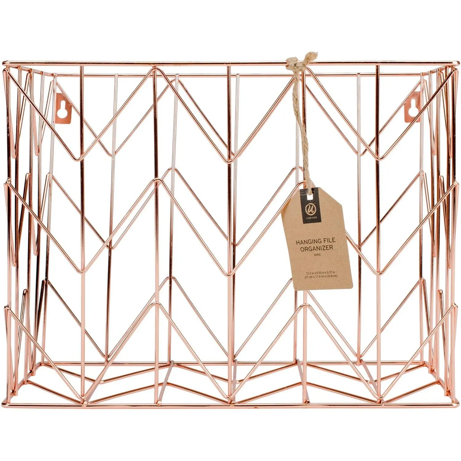 Copper - Wire Hanging File Basket - U Brands